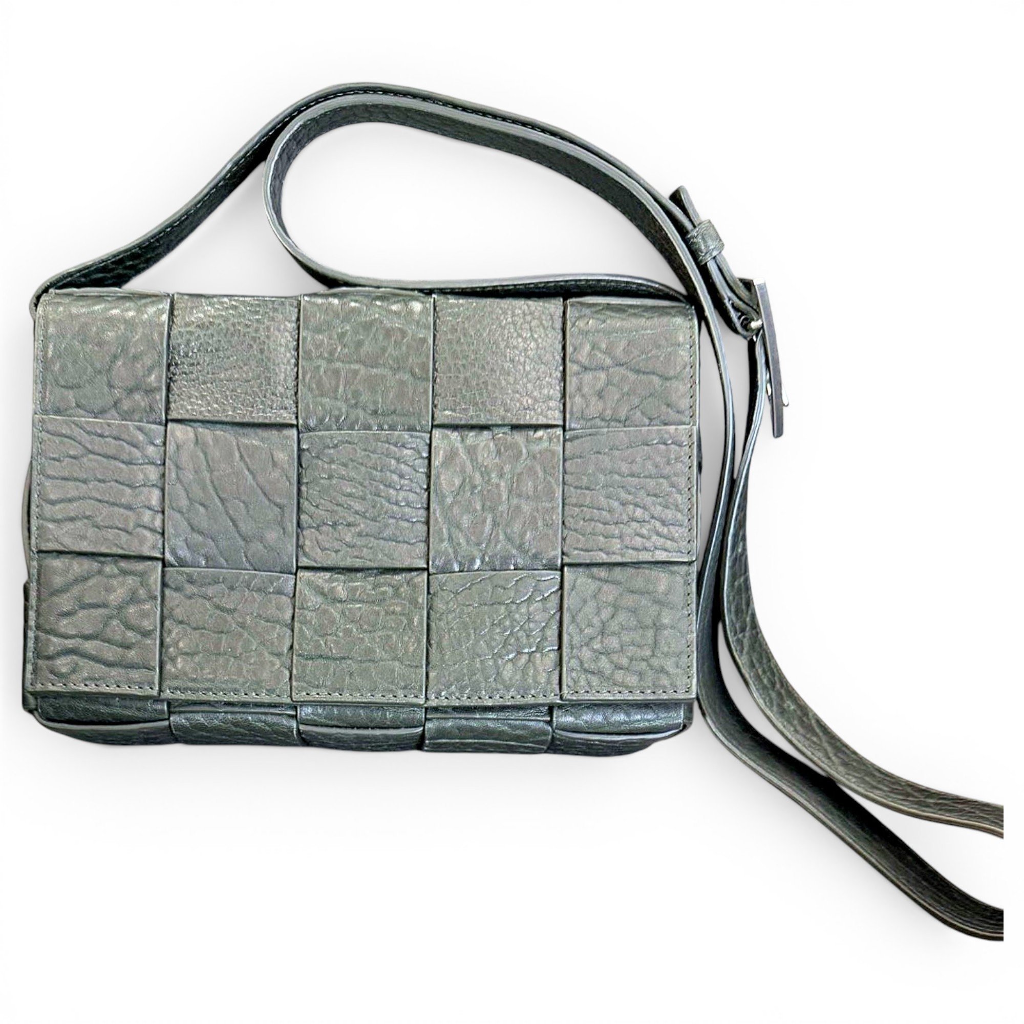 Cassette leather handbag