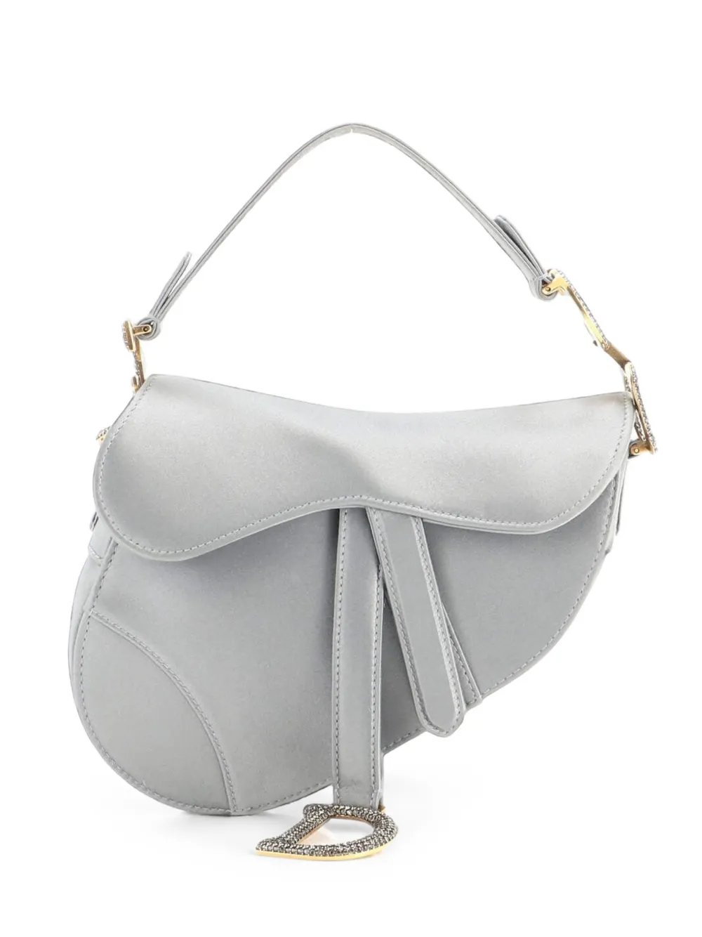 Dior Saddle Handbag Satin with Crystals Mini shoulder bag