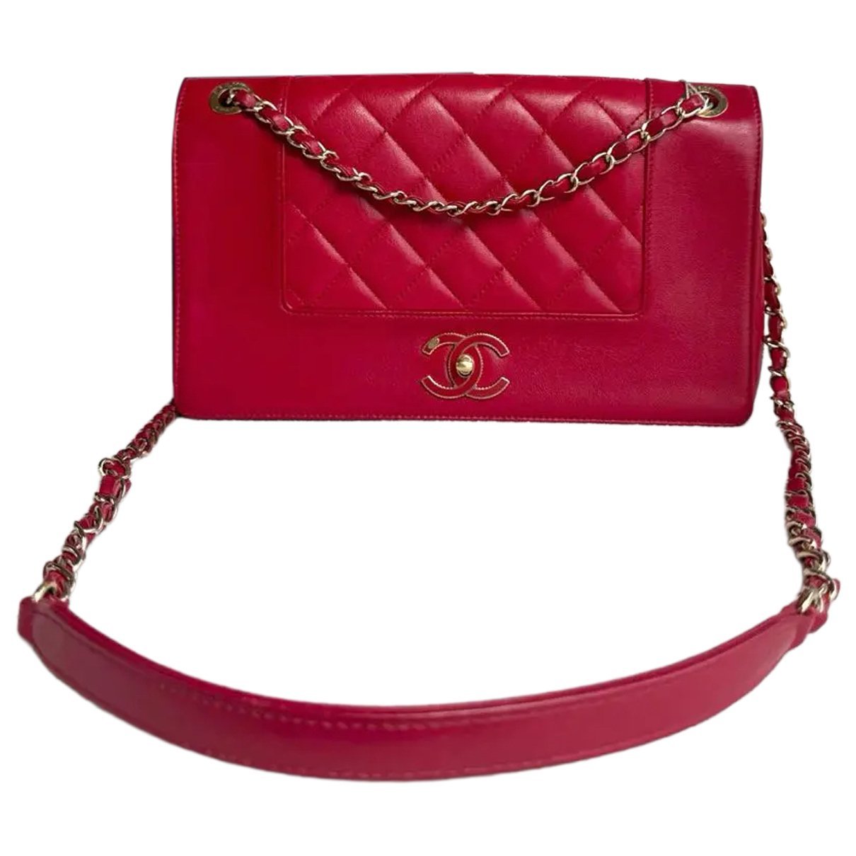 Wallet On Chain leather crossbody bag