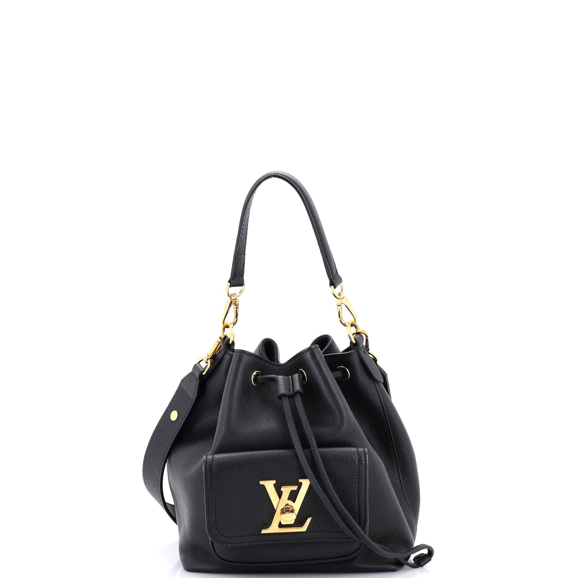 Louis Vuitton Lockme Pocket Bucket Bag Leather