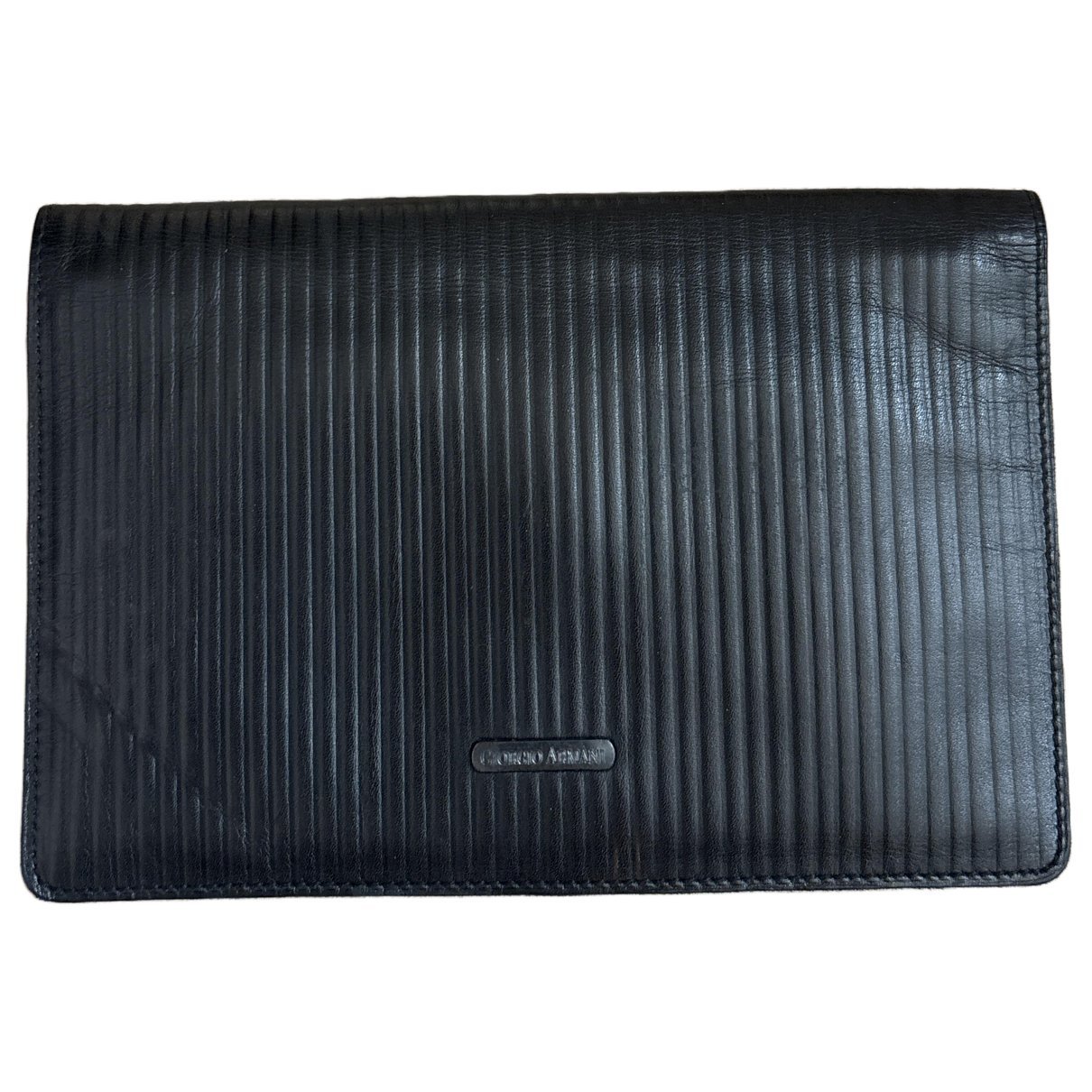 Leather clutch bag