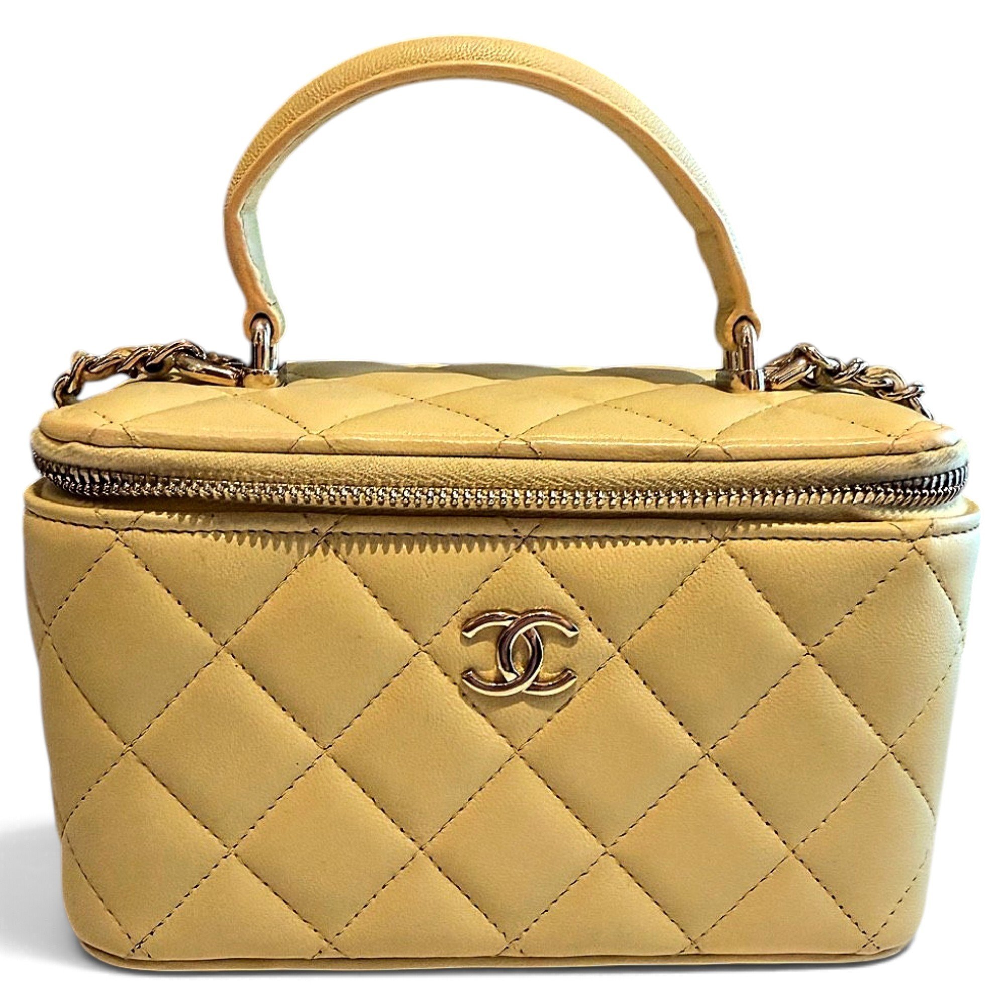 Vanity leather handbag