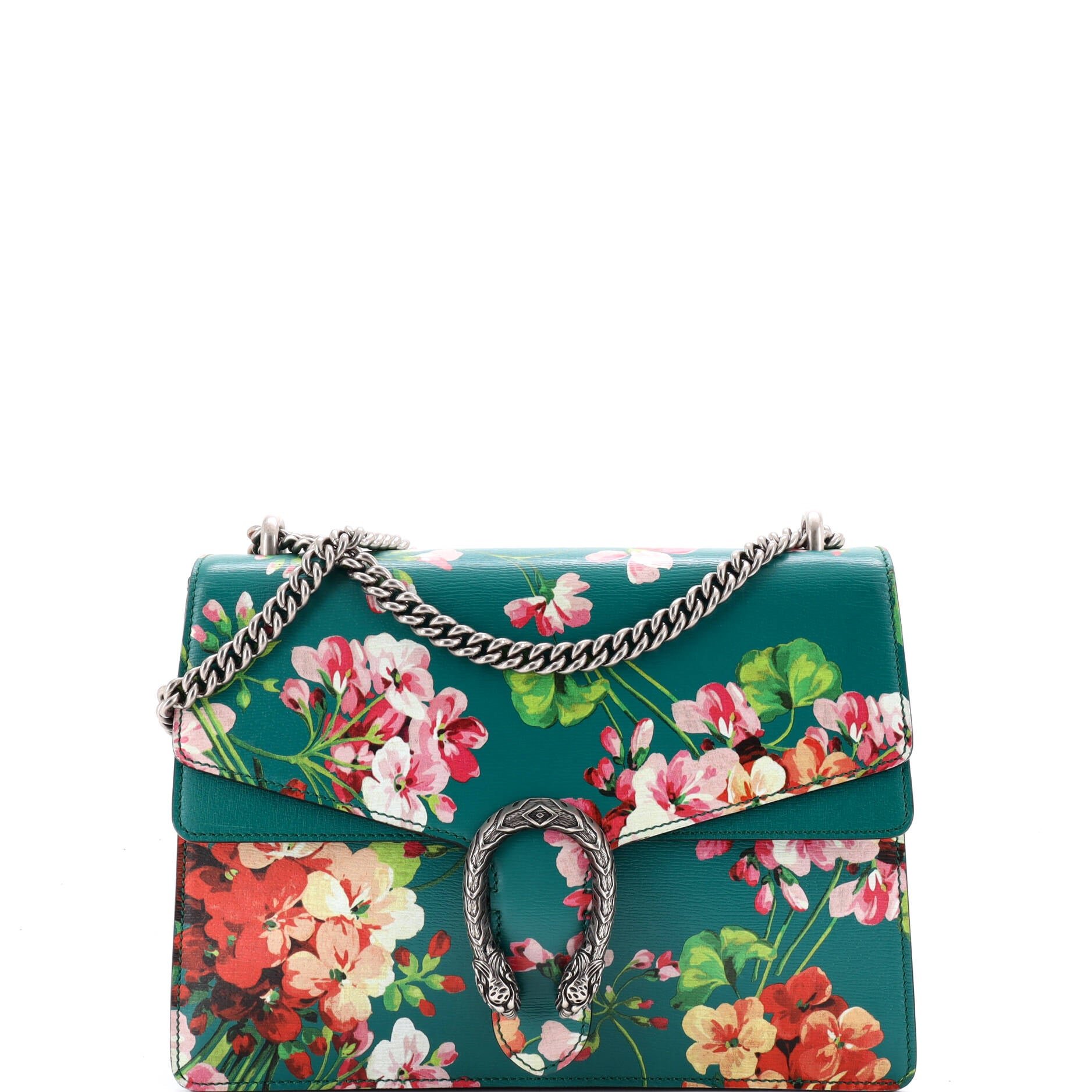 Dionysus Bag Blooms Print Leather Medium