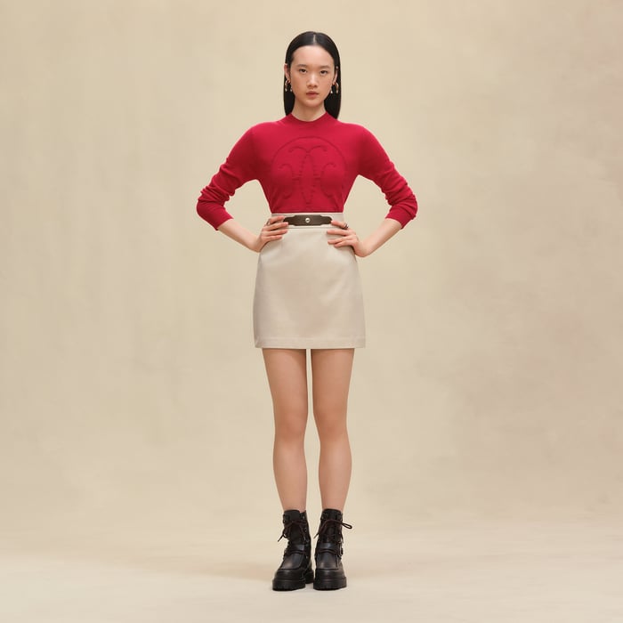 Beige Avoine Skirt