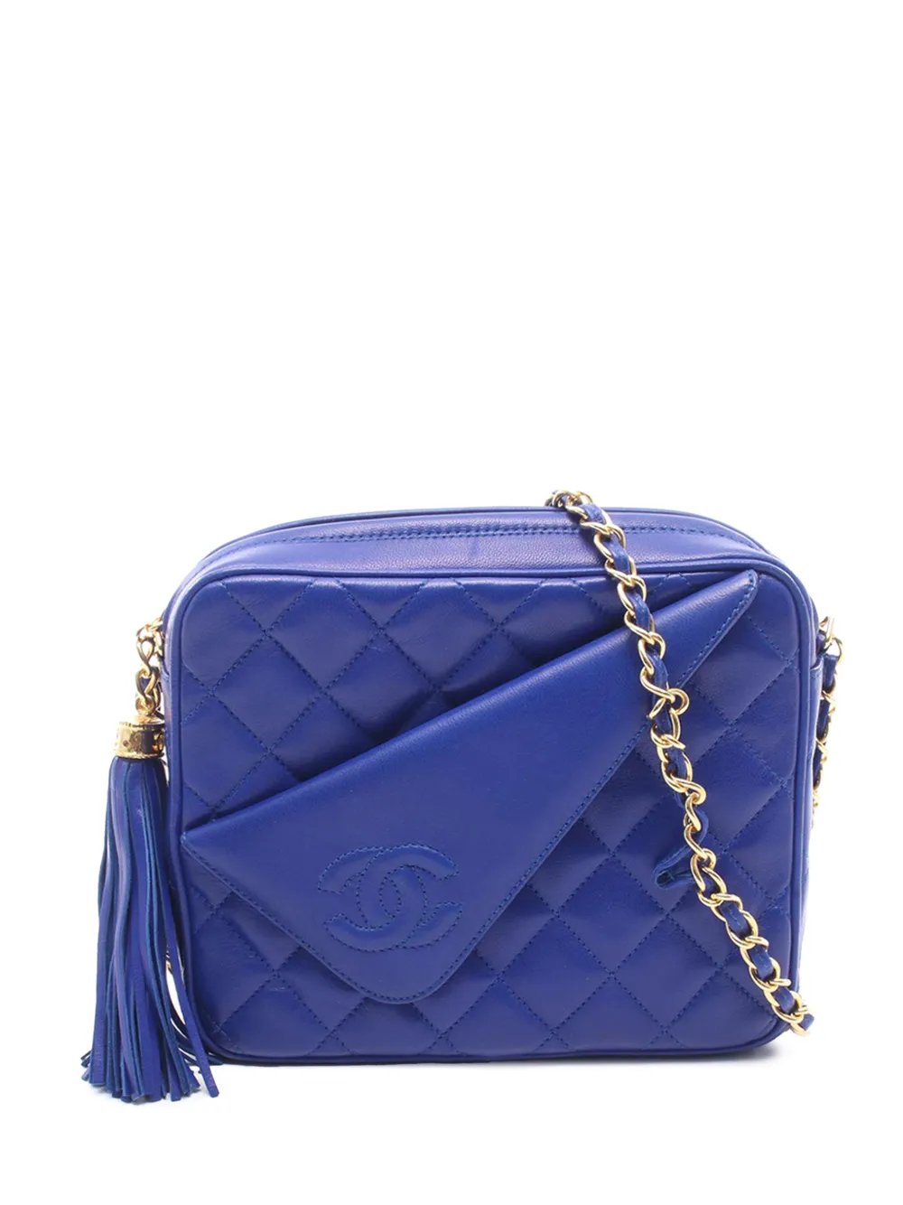 1986-1988 CC Quilted Lambskin Tassel Camera Bag crossbody bag