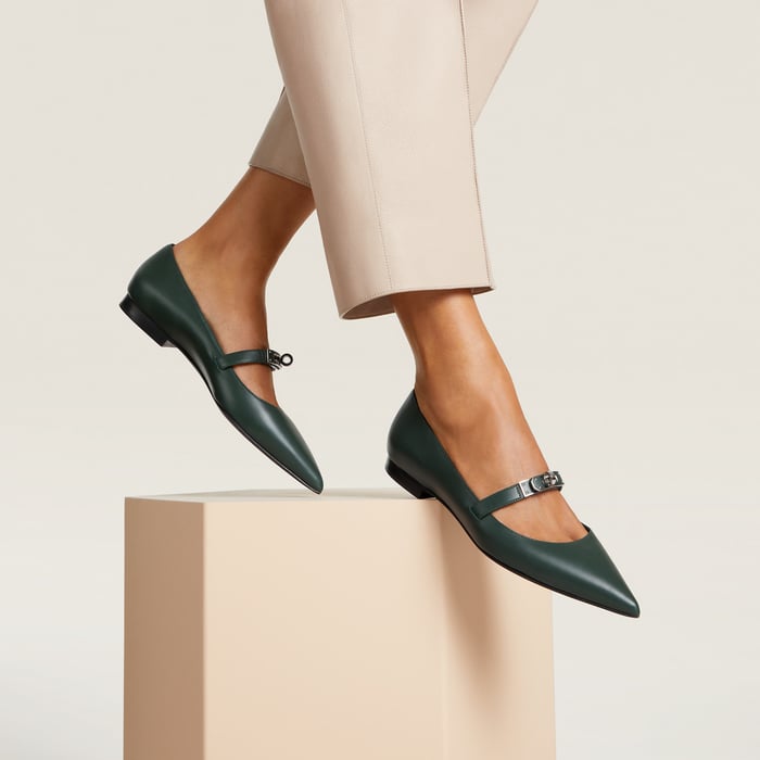 Vert Bouteille Kelly Ballet Flat