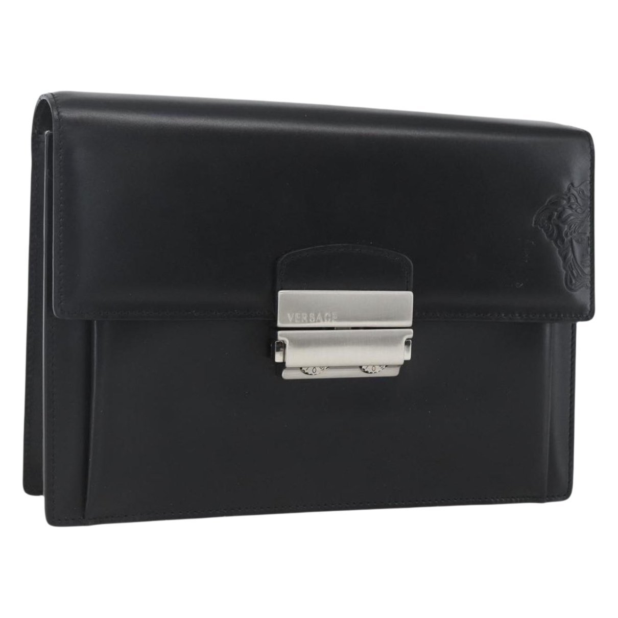 Leather clutch bag
