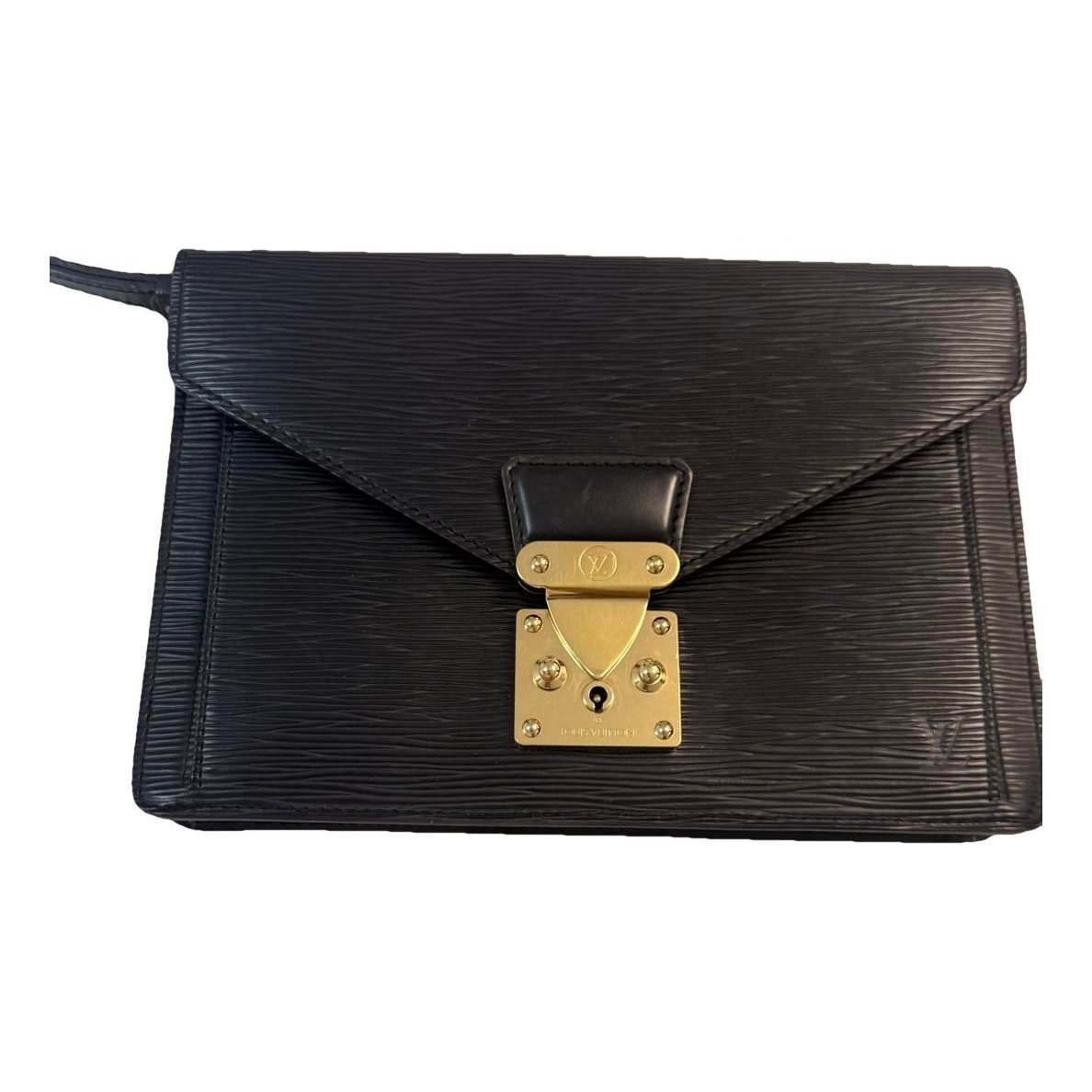 Sellier leather clutch bag