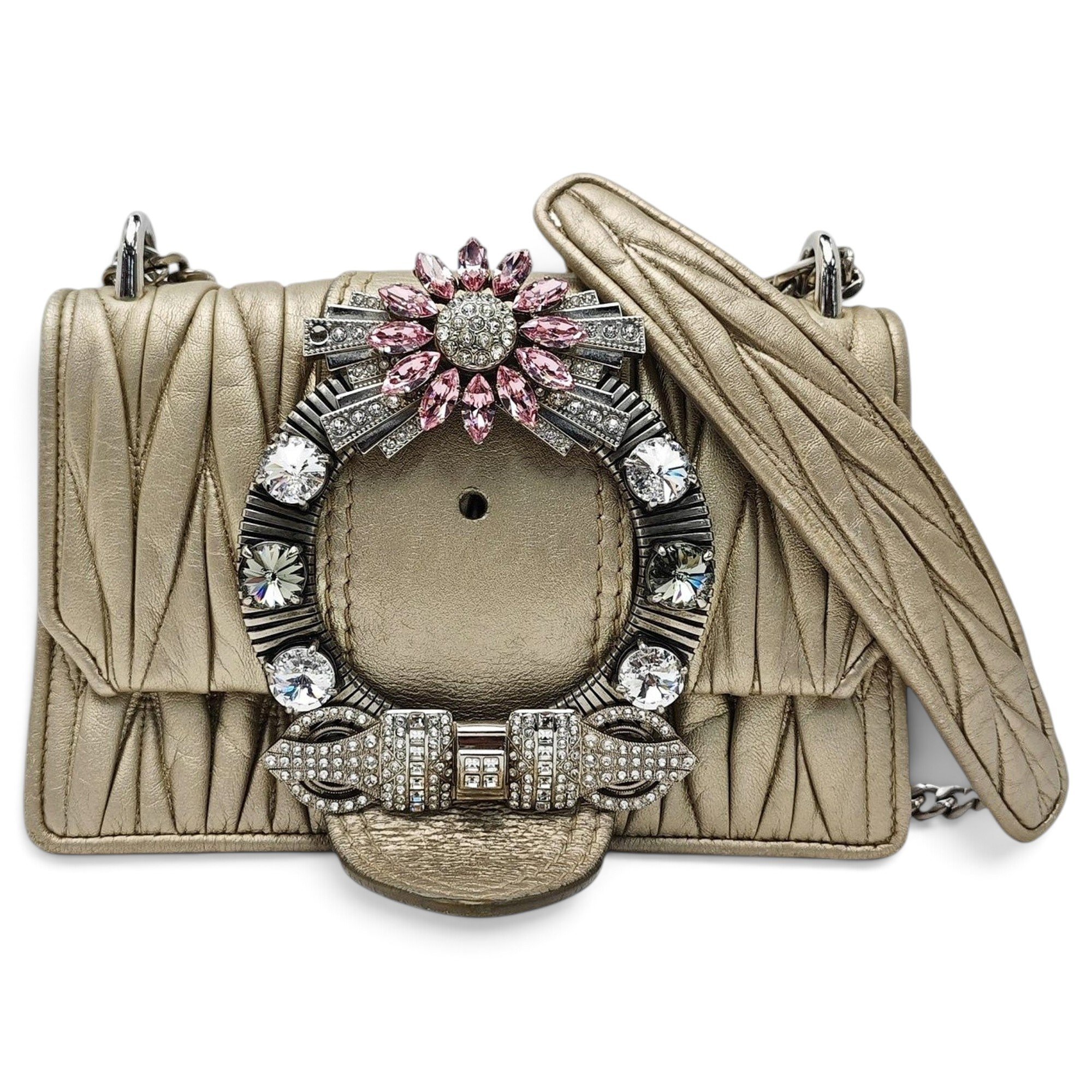Miu Lady leather handbag