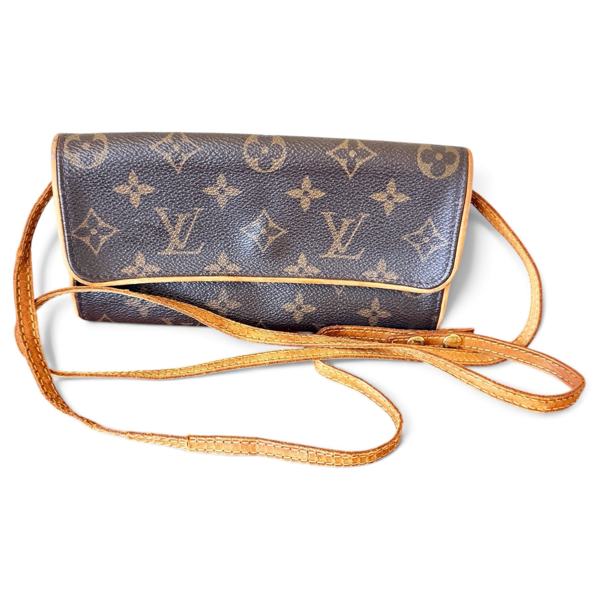 Twin leather crossbody bag