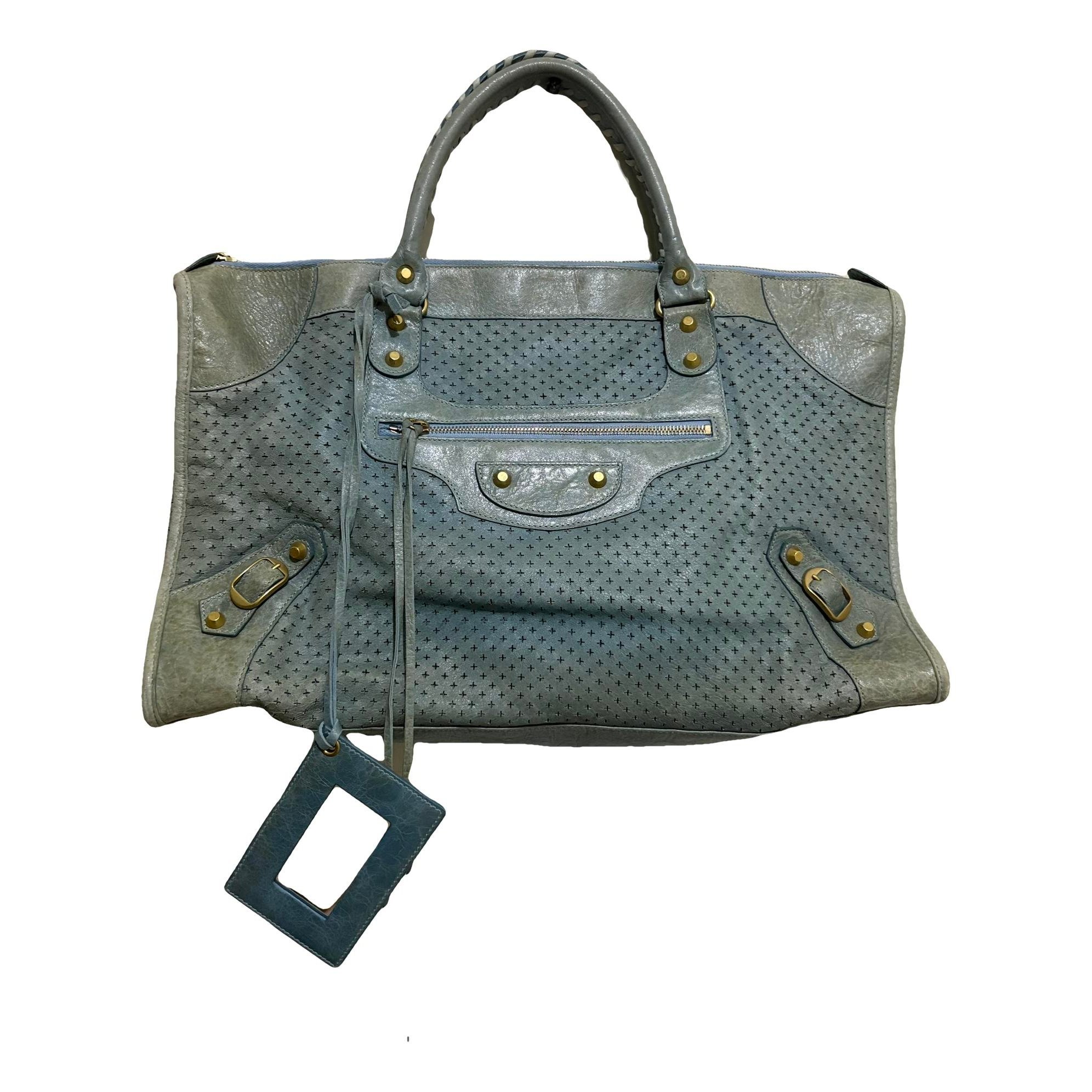 Work leather handbag