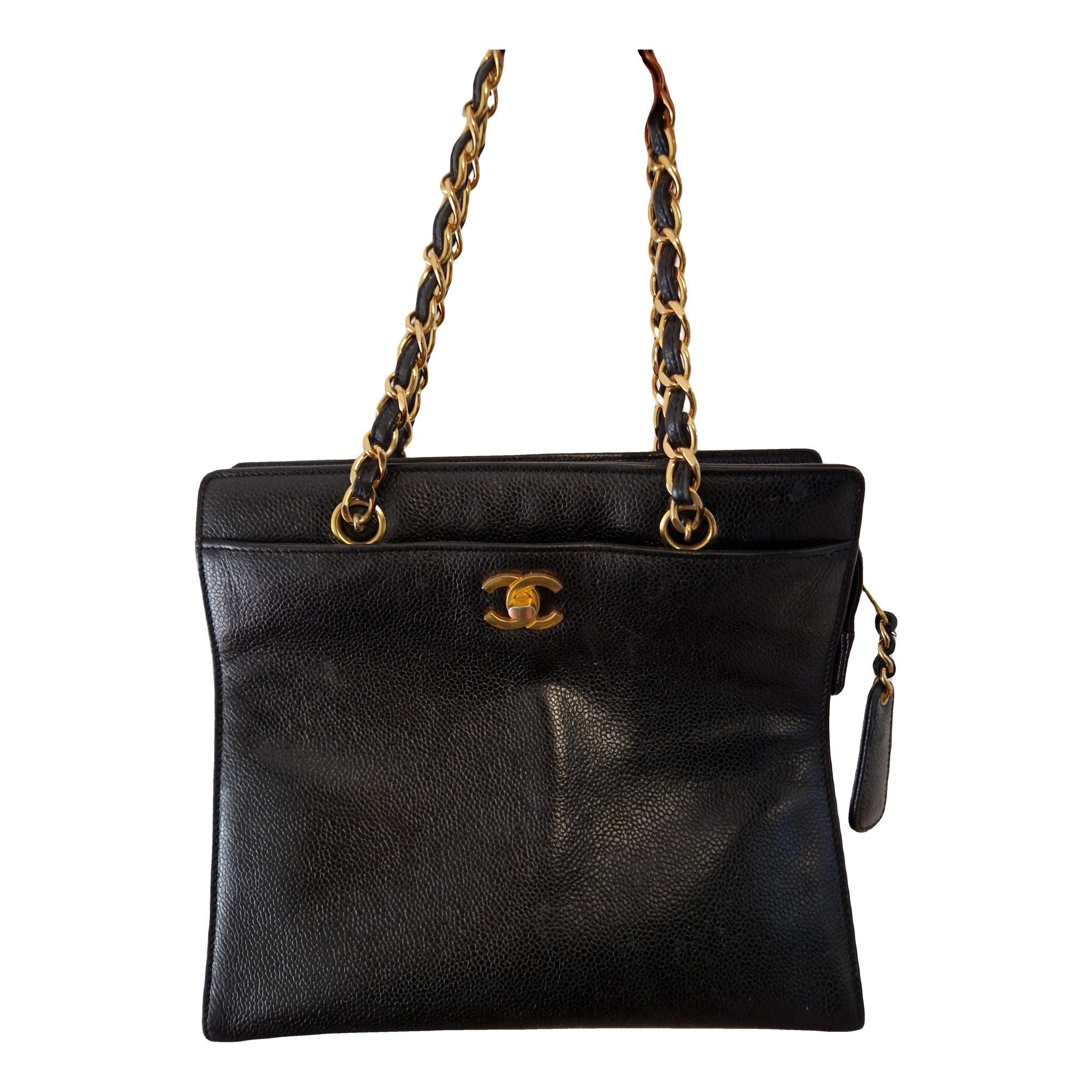 Vintage CC Chain leather handbag
