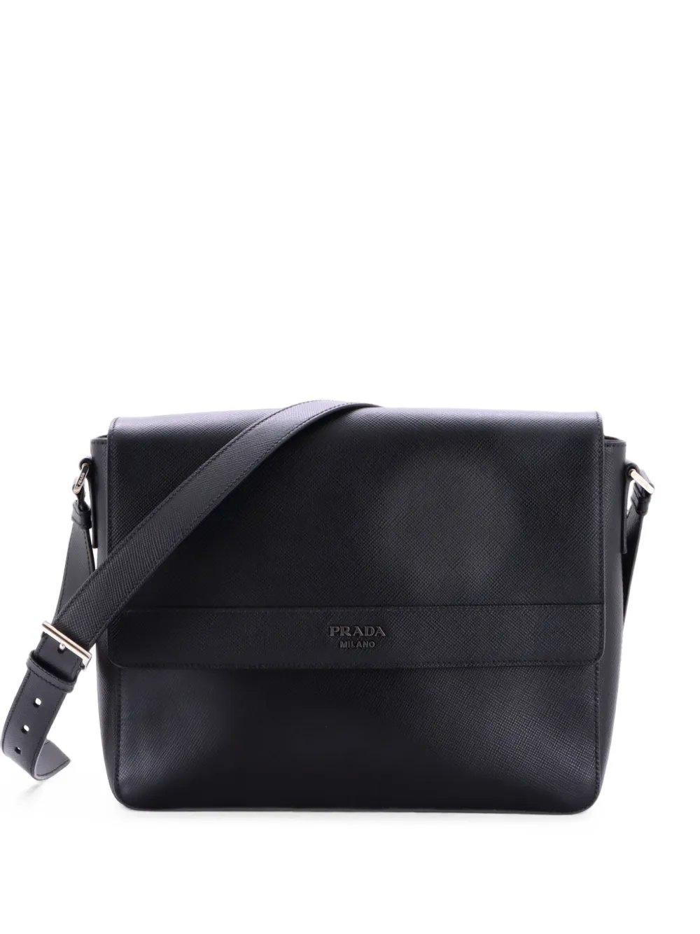 Logo Flap Messenger Bag Saffiano Leather Medium crossbody bag