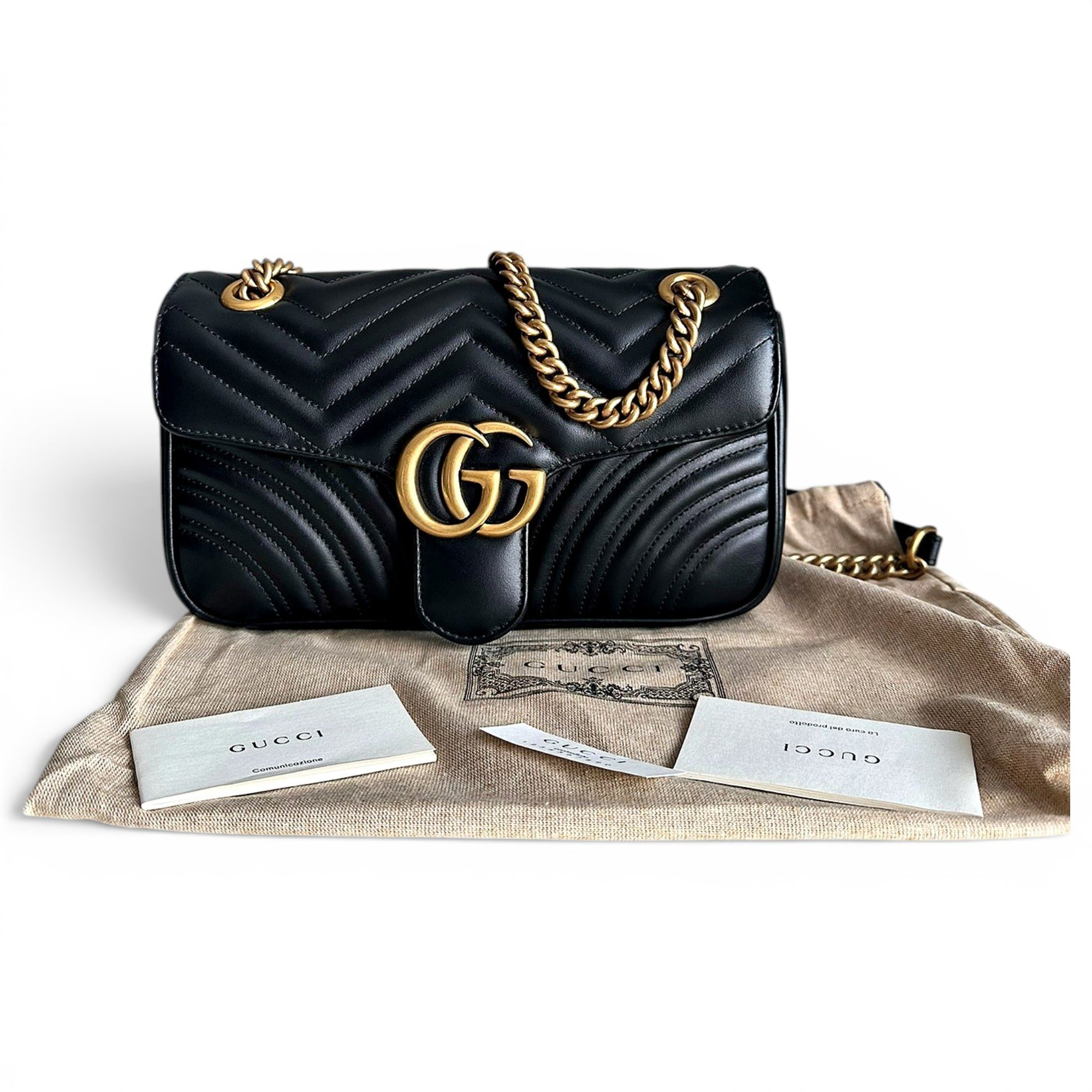 GG Marmont Flap leather crossbody bag