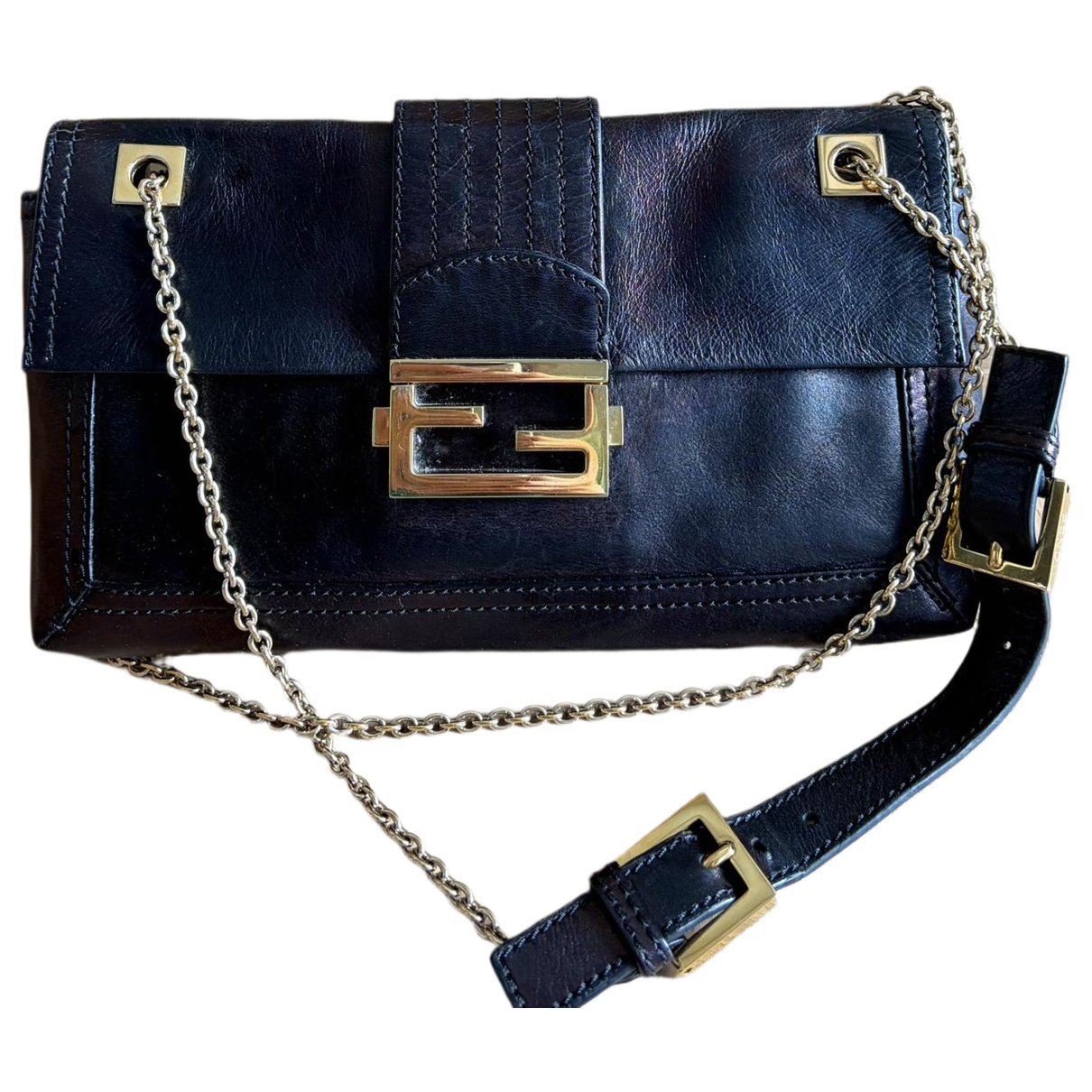 Baguette leather handbag