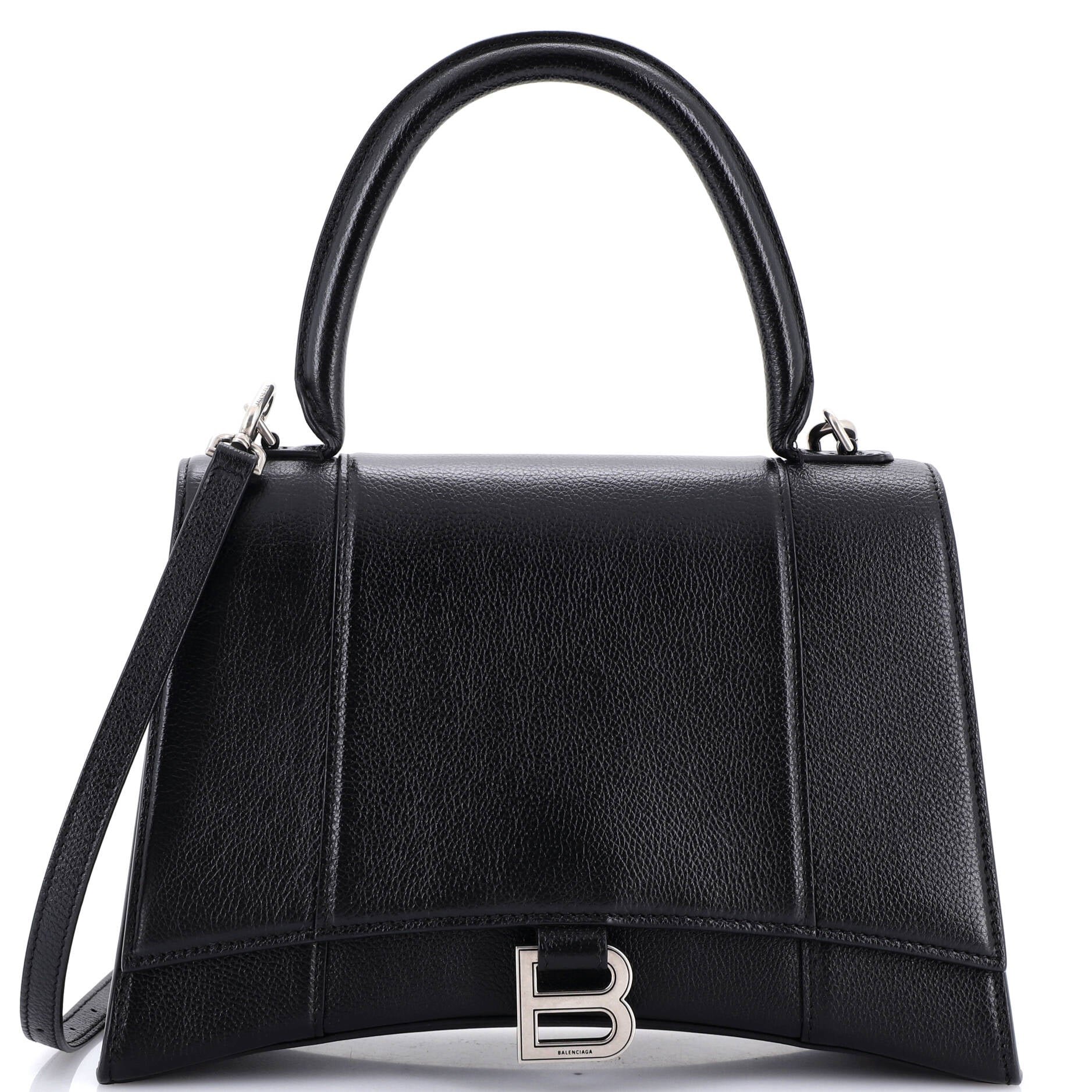 Hourglass Top Handle Bag Leather Medium