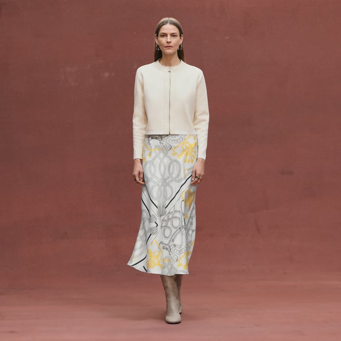 Blanc Naturel "Palefroi Remix" Zipped Light Short Cardigan