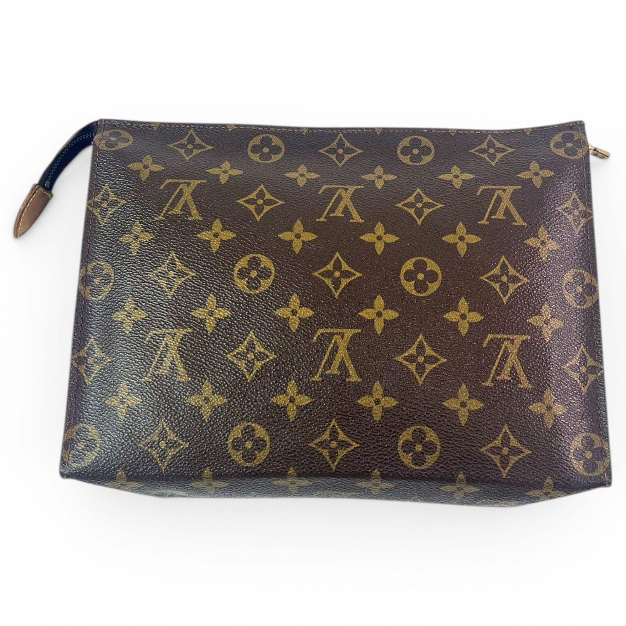 Leather clutch bag