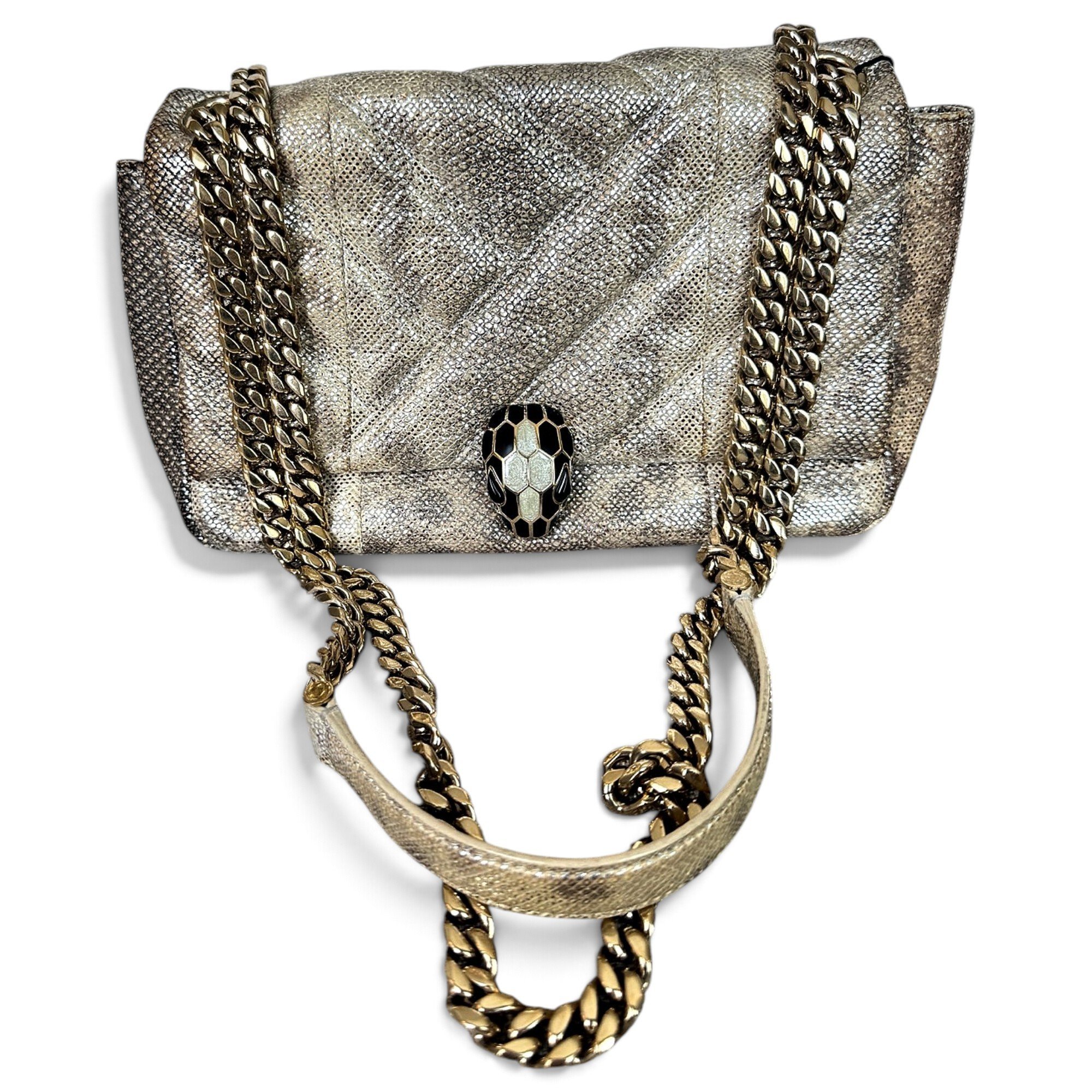 Serpenti leather handbag