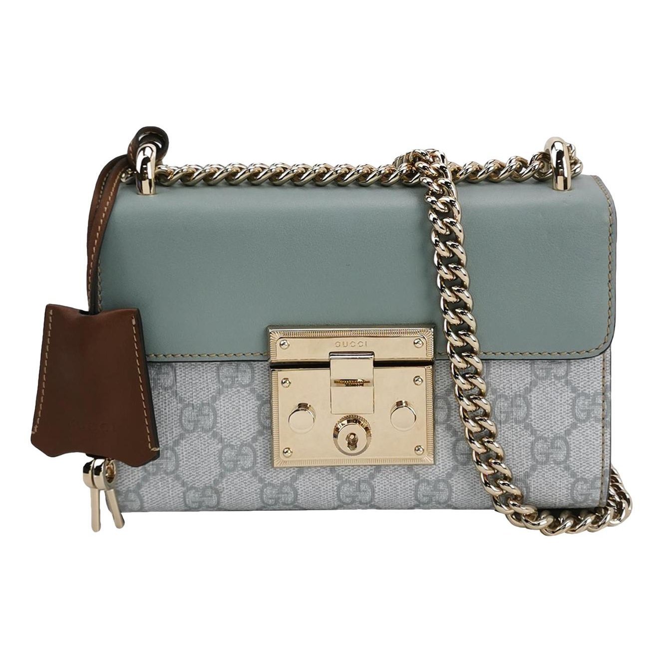 Padlock leather handbag