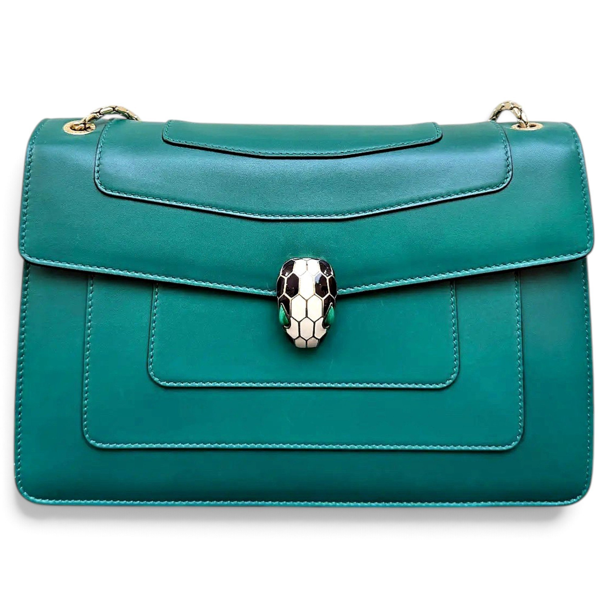 Serpenti leather handbag