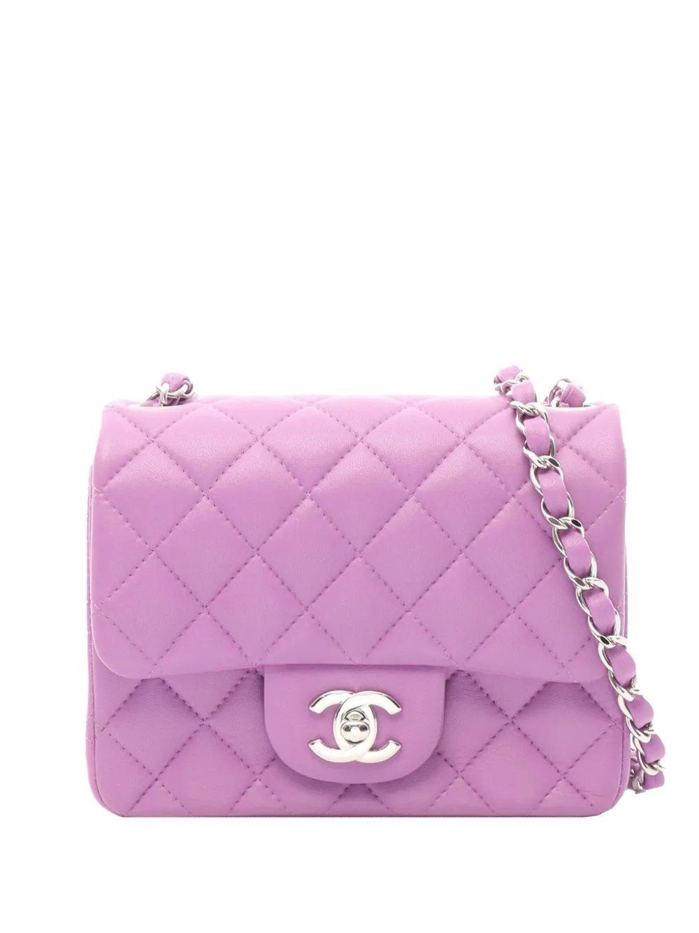 2019 Mini Quilted Lambskin Single Flap crossbody bag