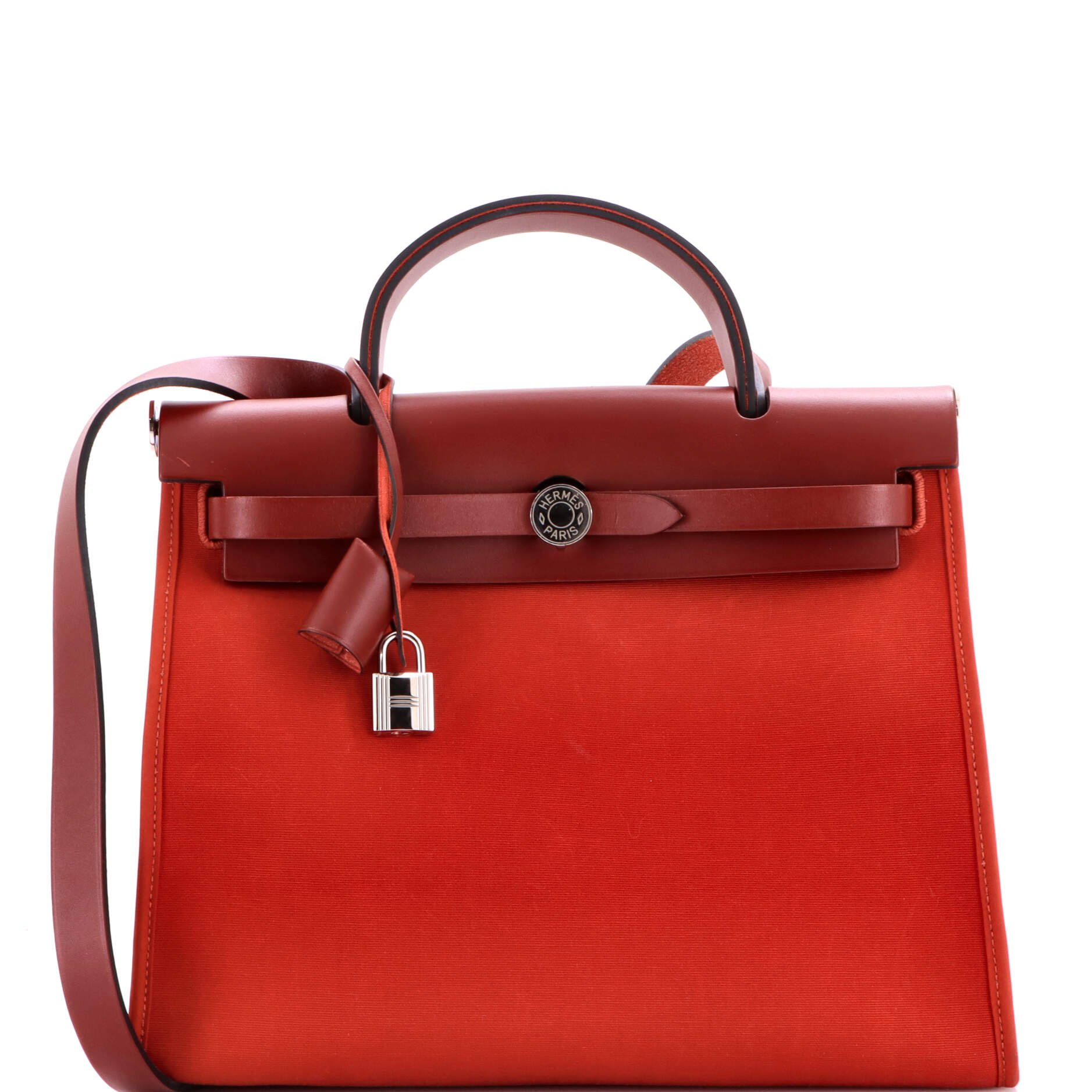 Hermes Herbag Zip Leather and Toile 31
