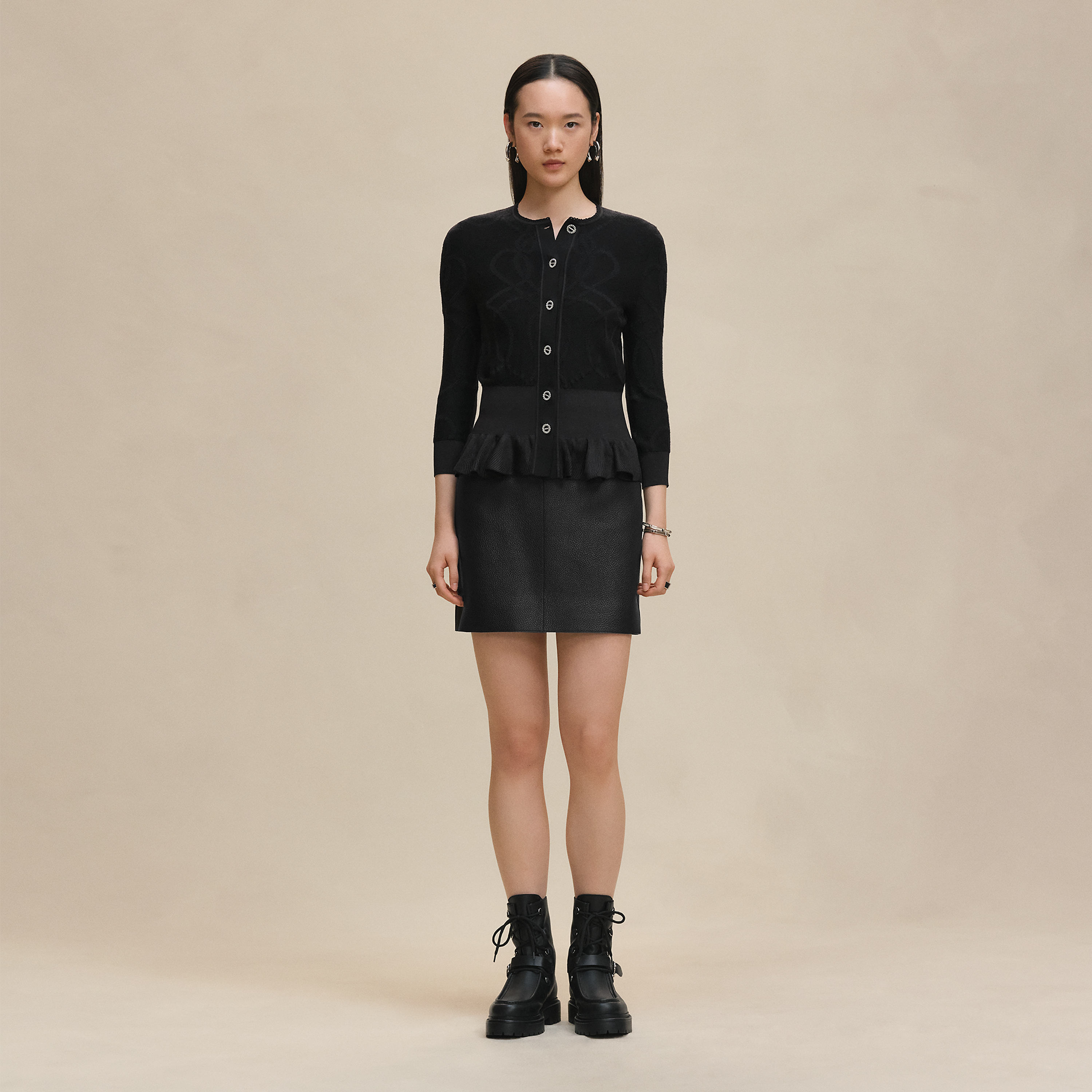 "Palefroi Remix" light half-length sleeves cardigan