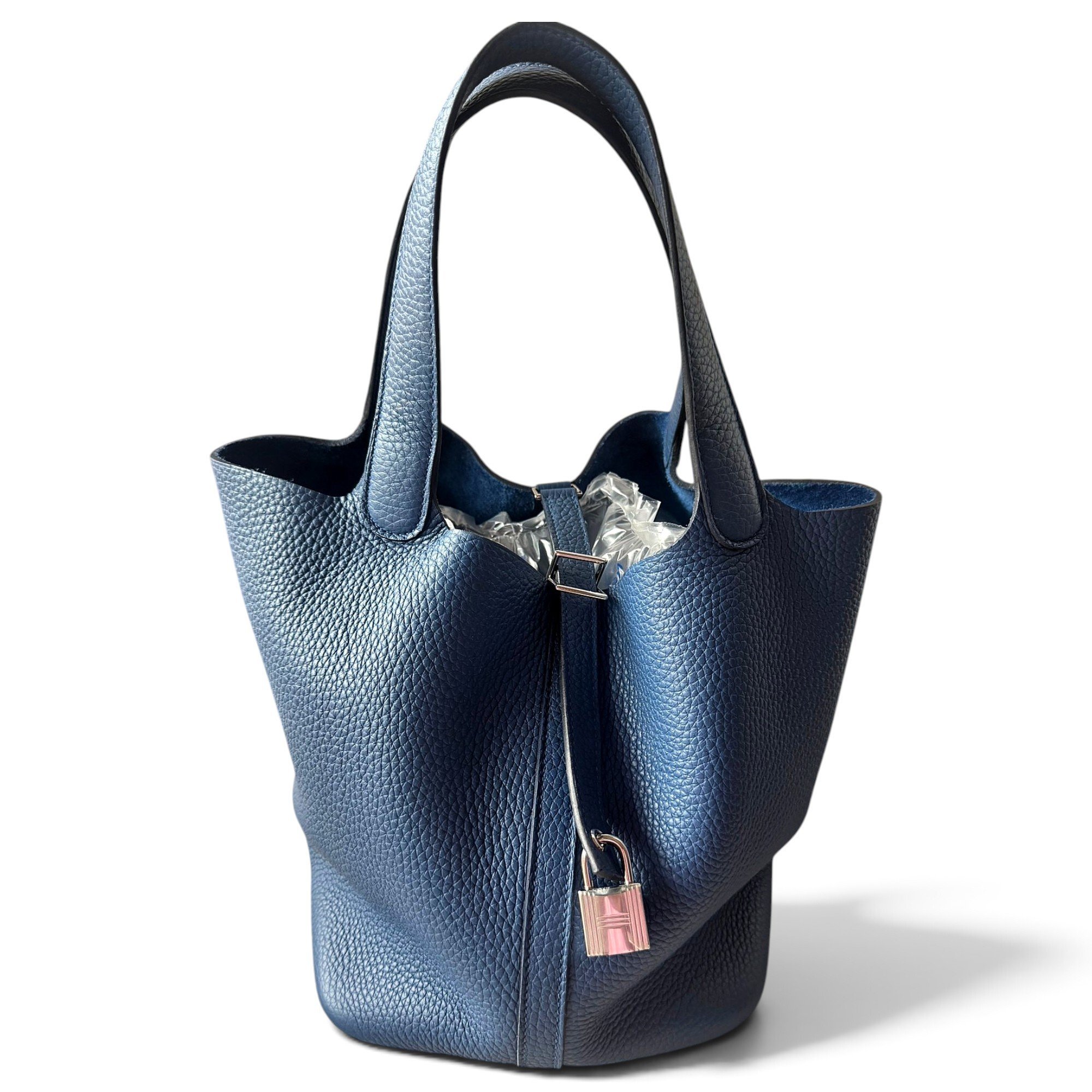 Picotin leather tote