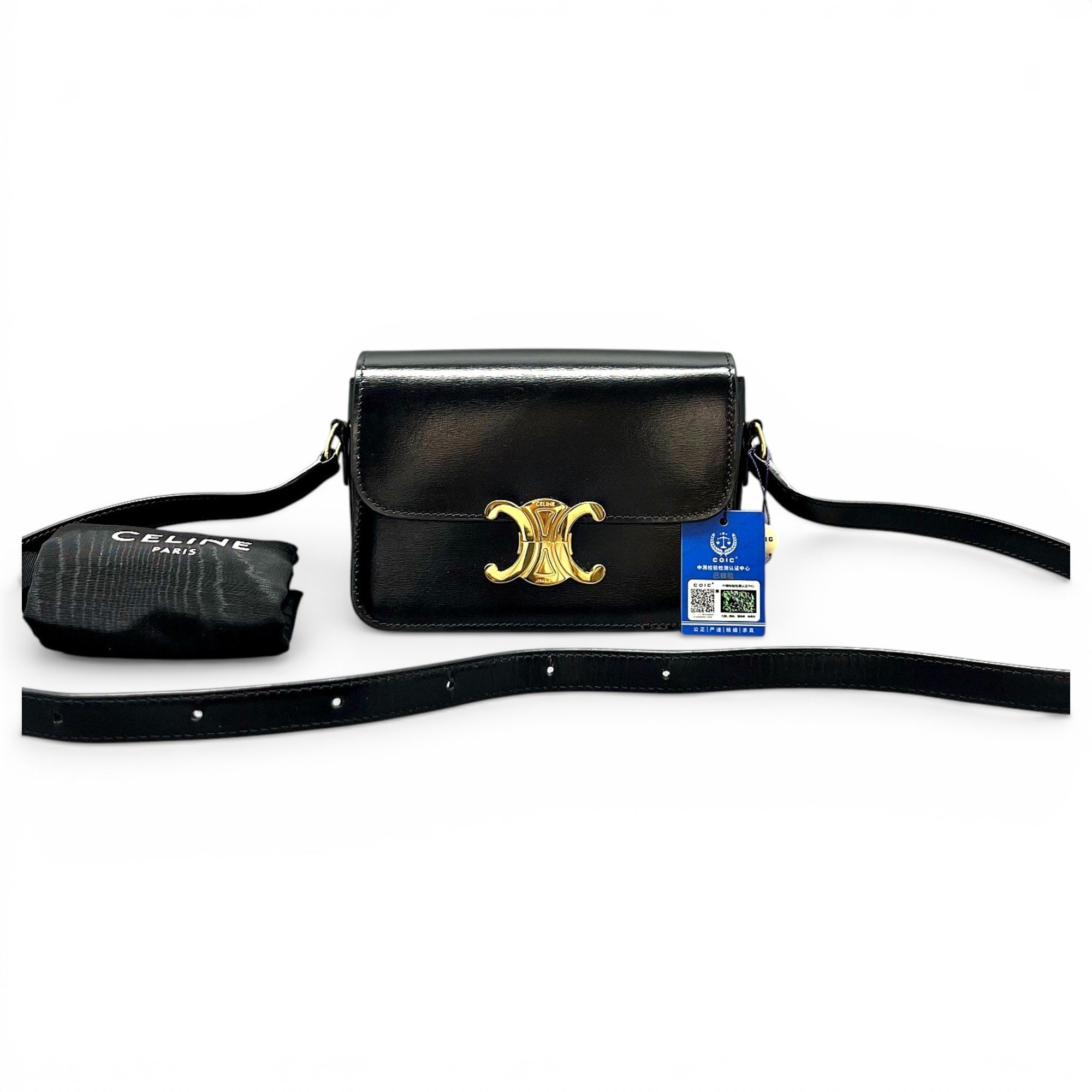 Triomphe leather crossbody bag