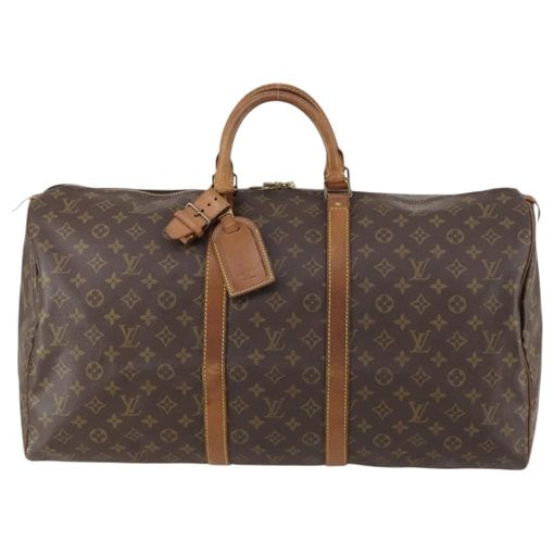 Keepall leather travel bag