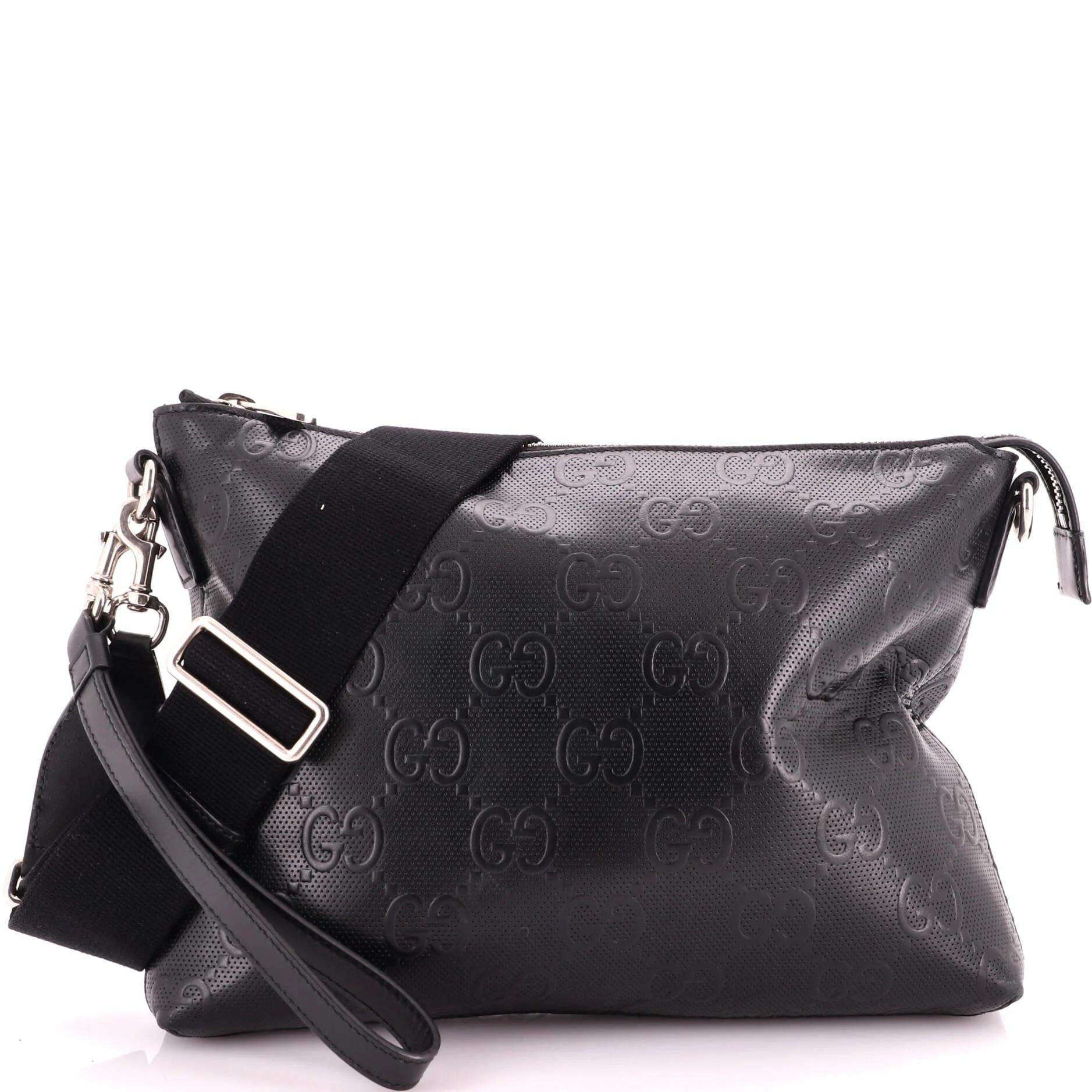Leather clutch bag