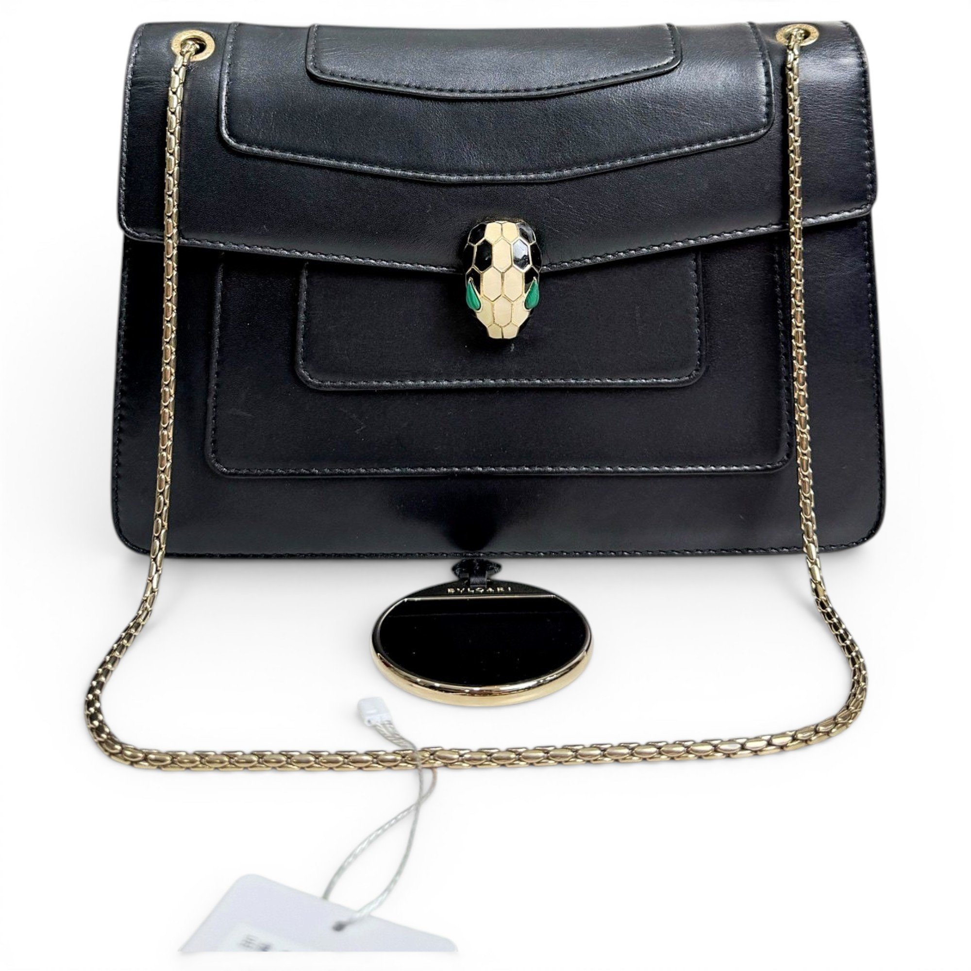 Serpenti leather handbag