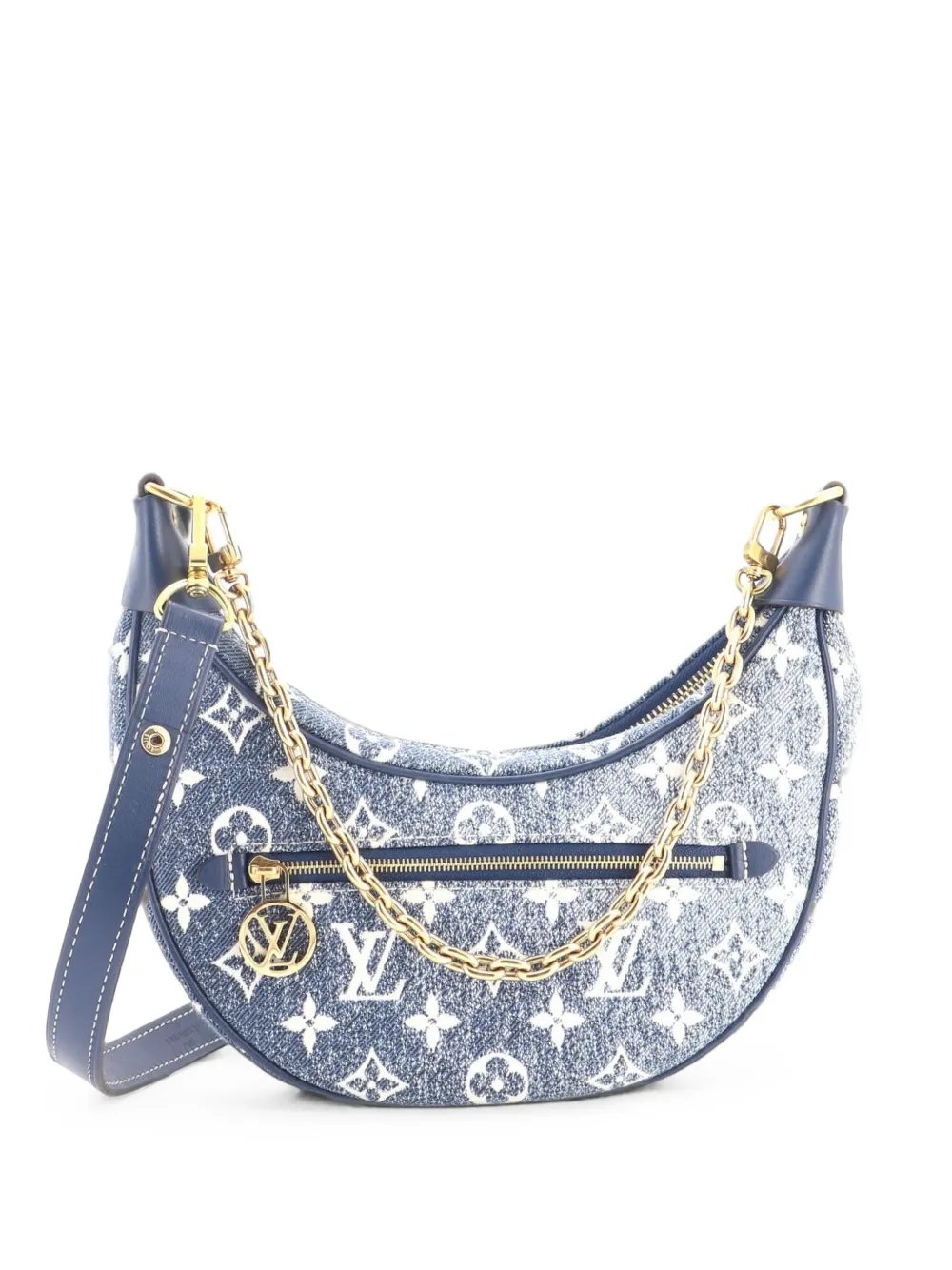Loop Handbag Monogram Jacquard Denim hobo bag