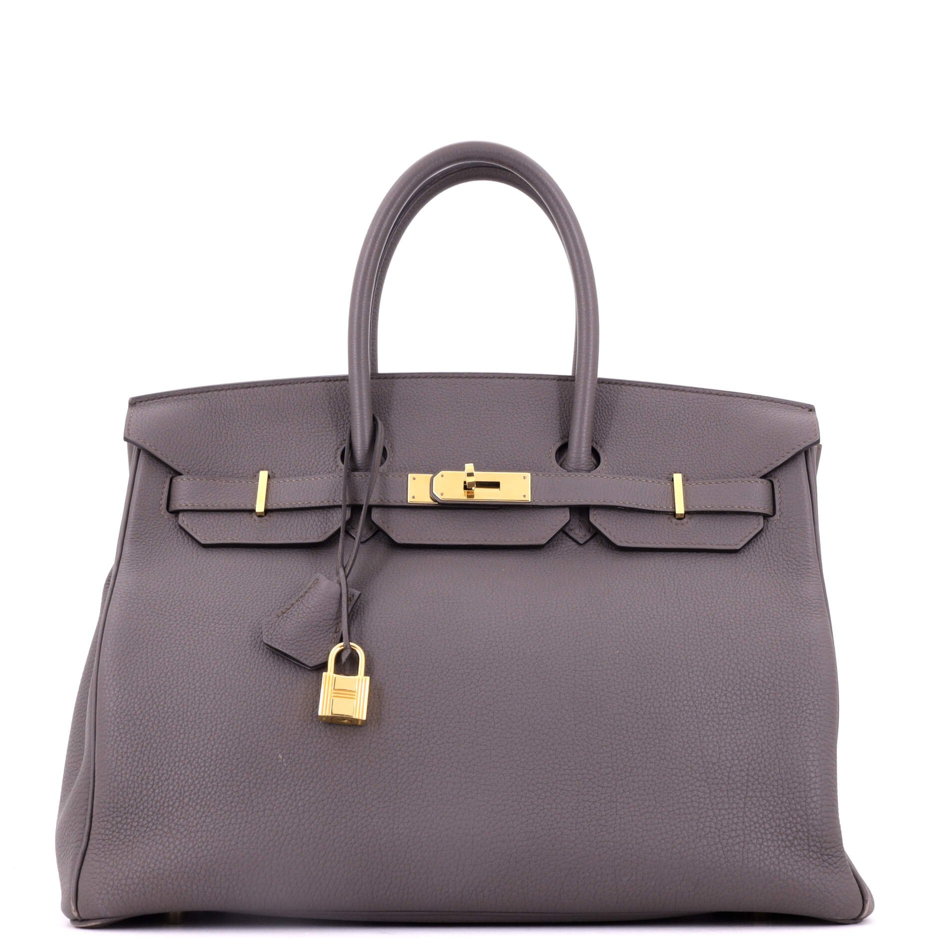 Birkin Handbag Etain Togo with Gold Hardware 35