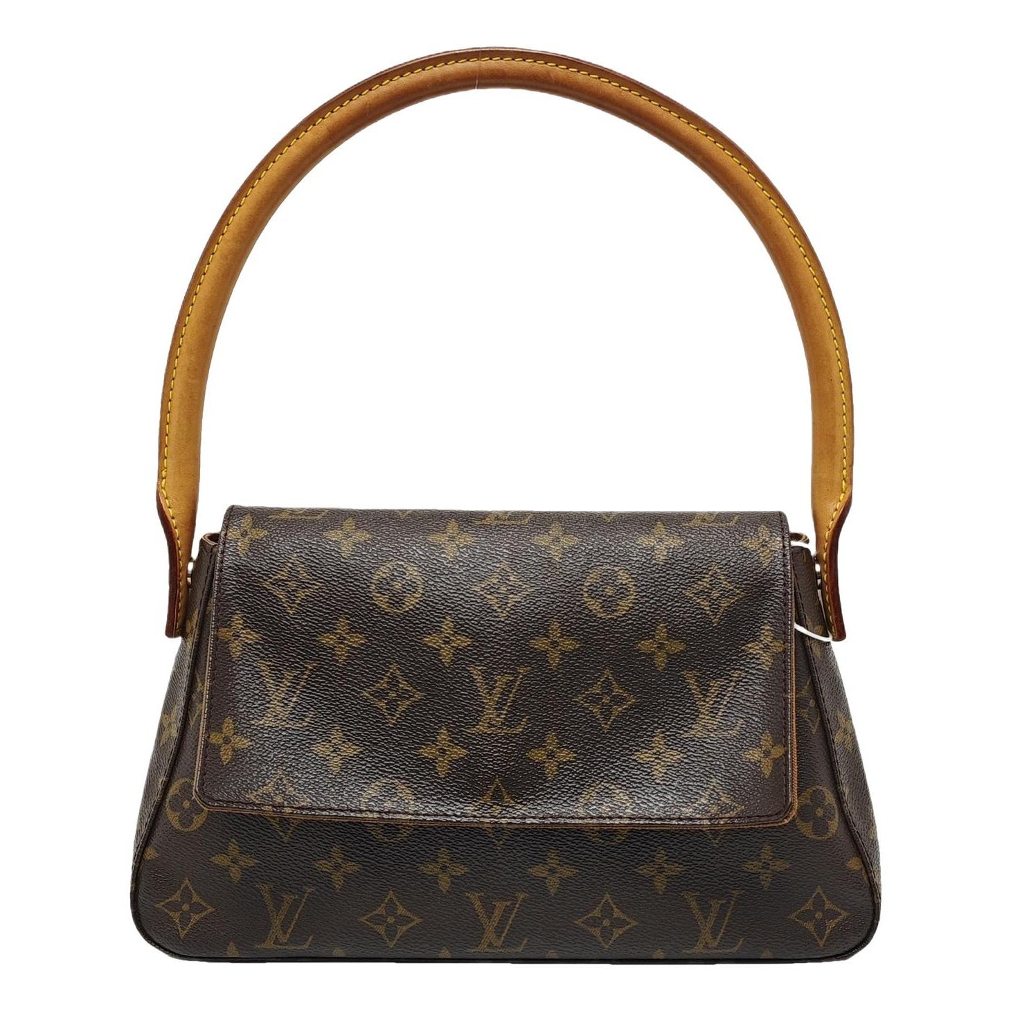 Looping leather handbag