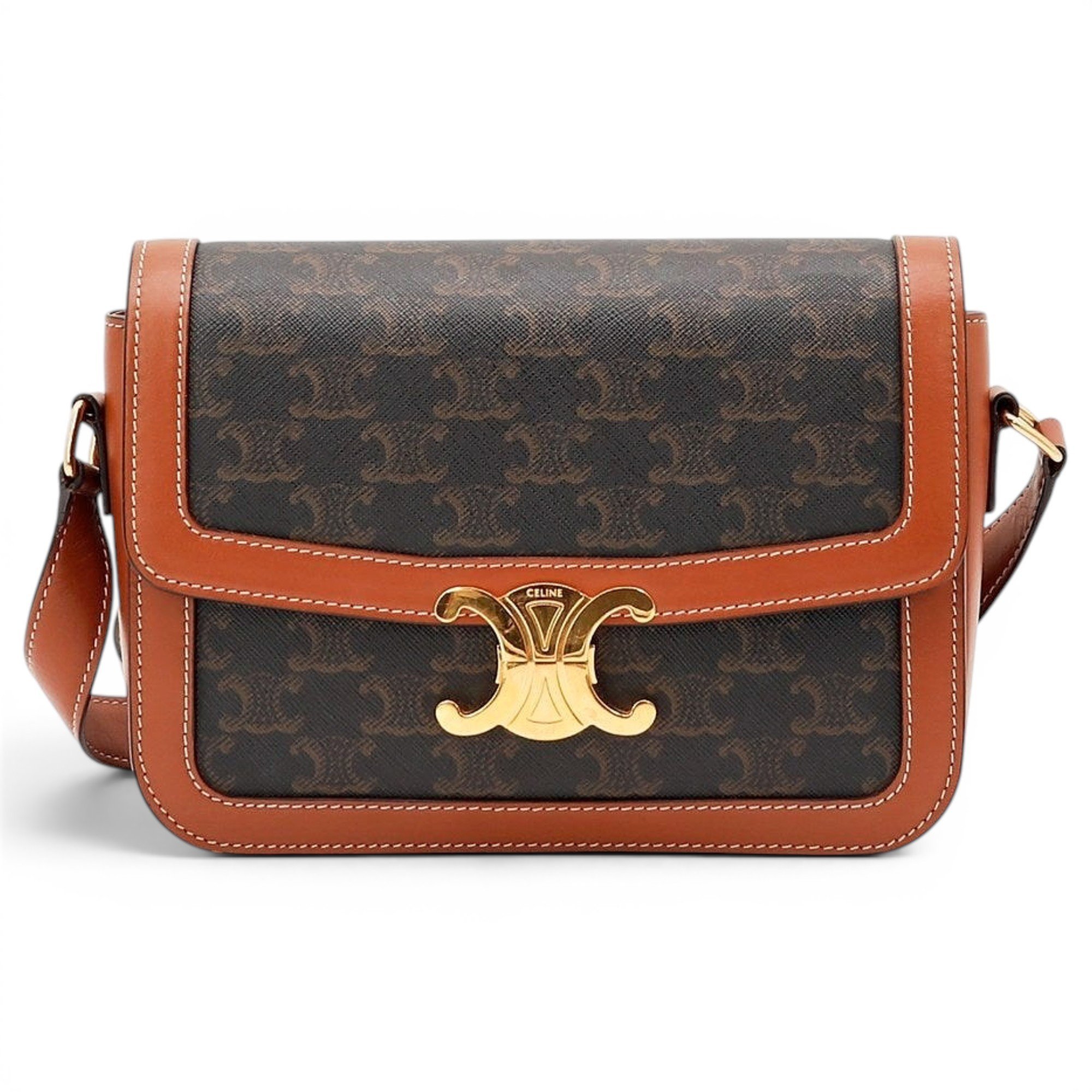 Triomphe leather handbag