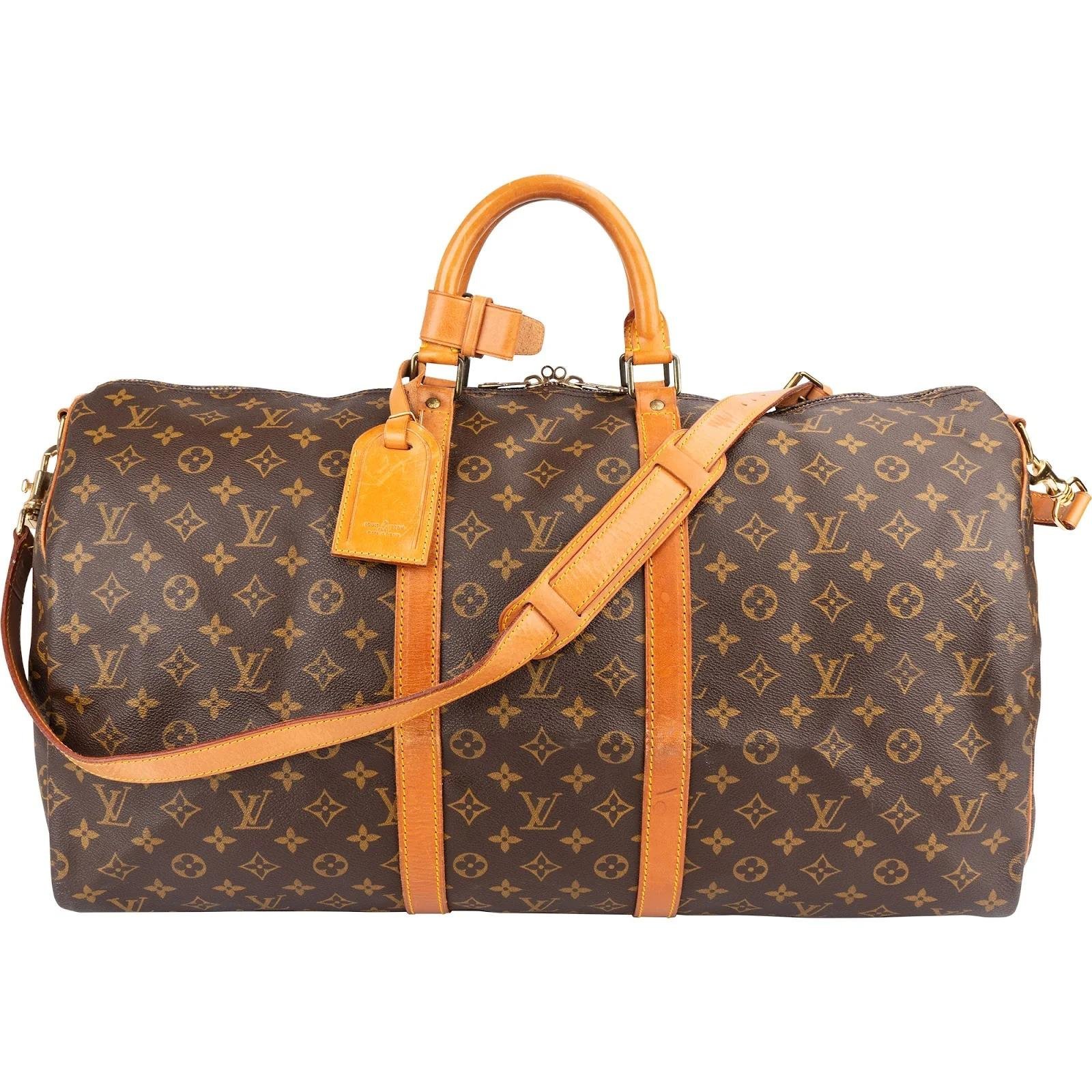Keepall leather travel bag