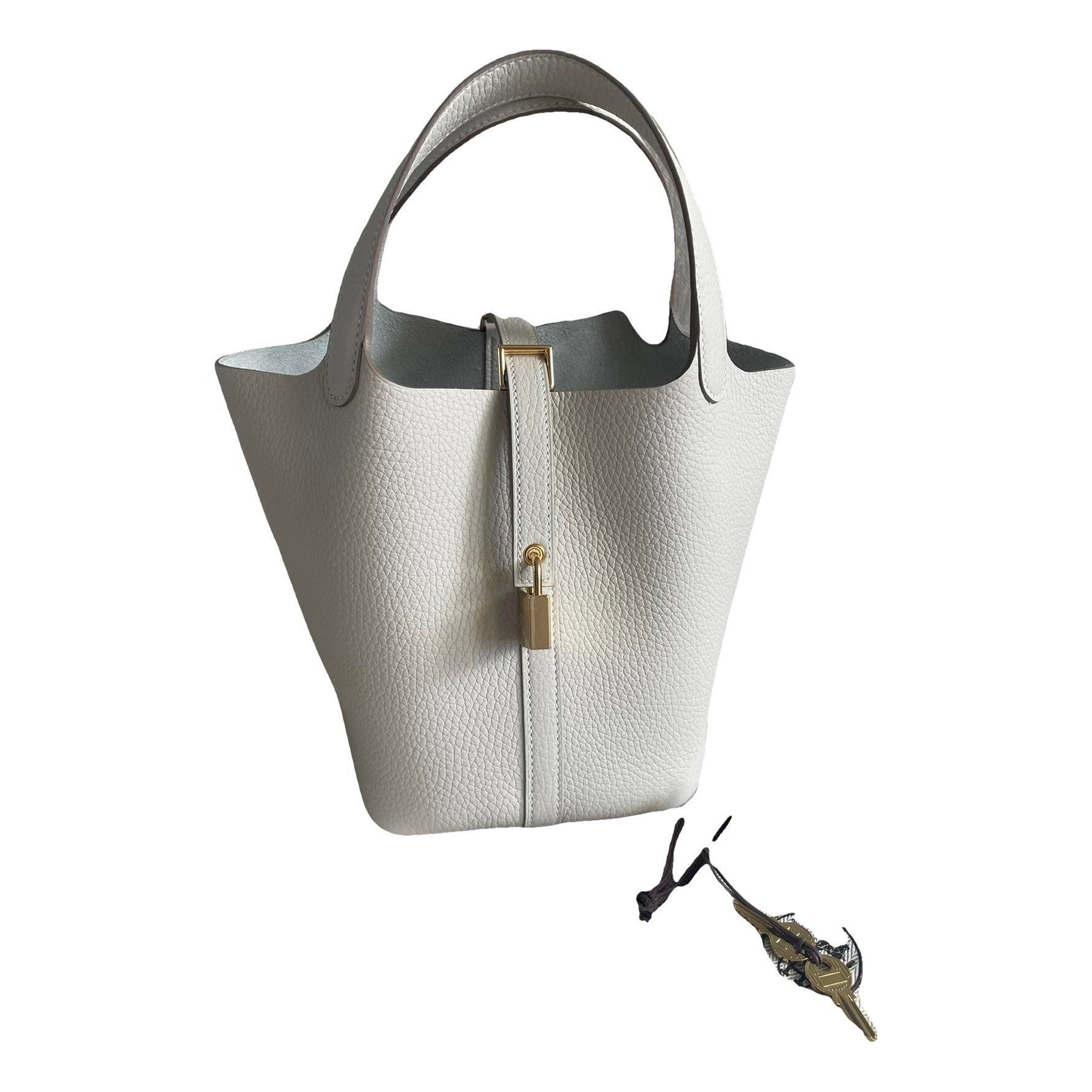 Picotin leather tote