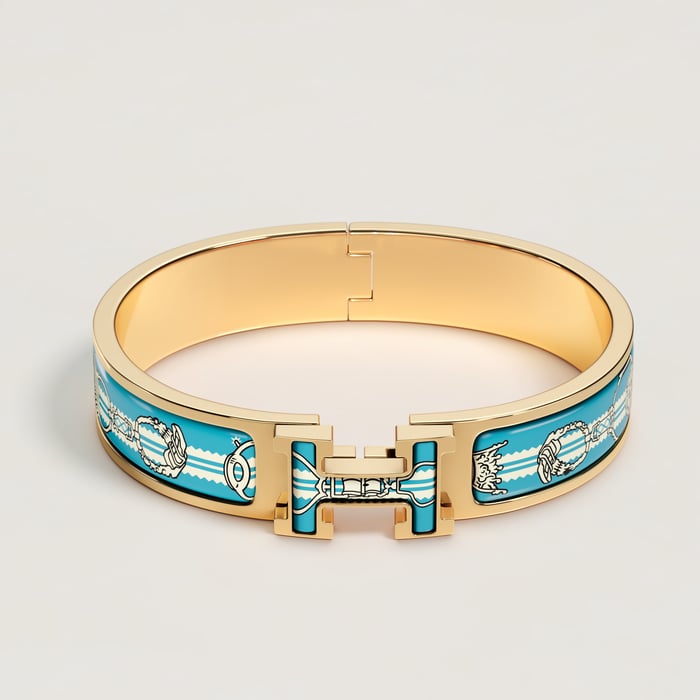 Crépuscule Bleu Clic H Etriers Bracelet