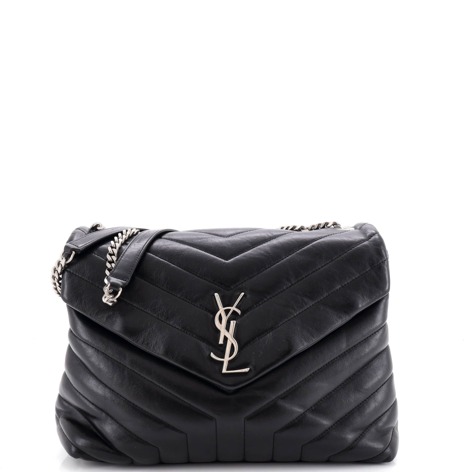 Loulou Shoulder Bag Matelasse Chevron Leather Medium