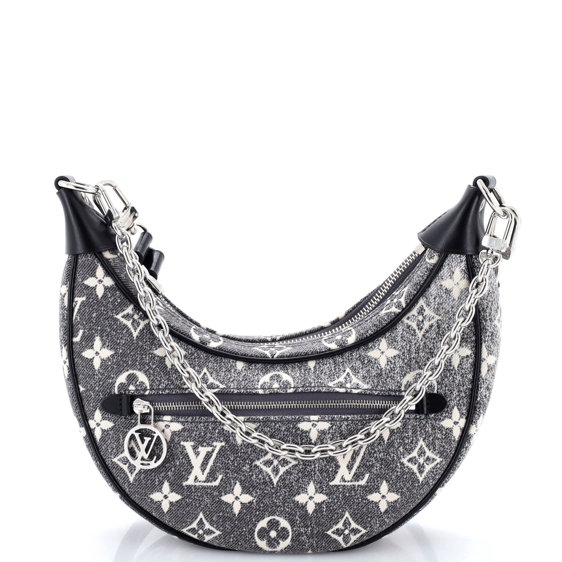 Loop Handbag Monogram Jacquard Denim