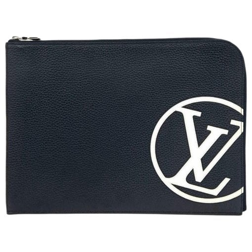 Leather clutch bag