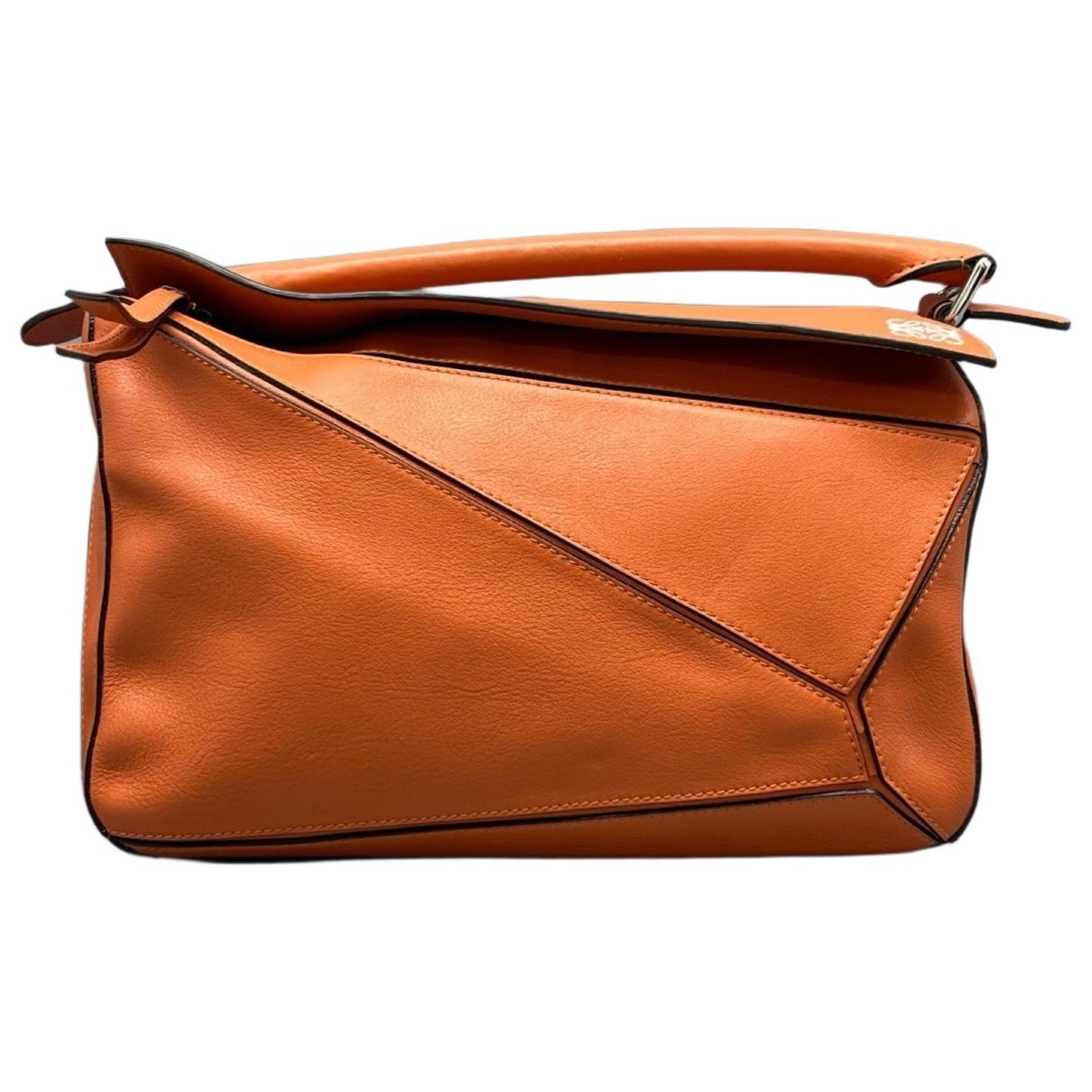 Puzzle leather handbag