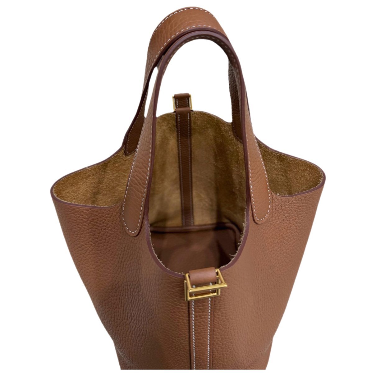 Hermes Picotin 18 Handbag Gold Clemence Leather