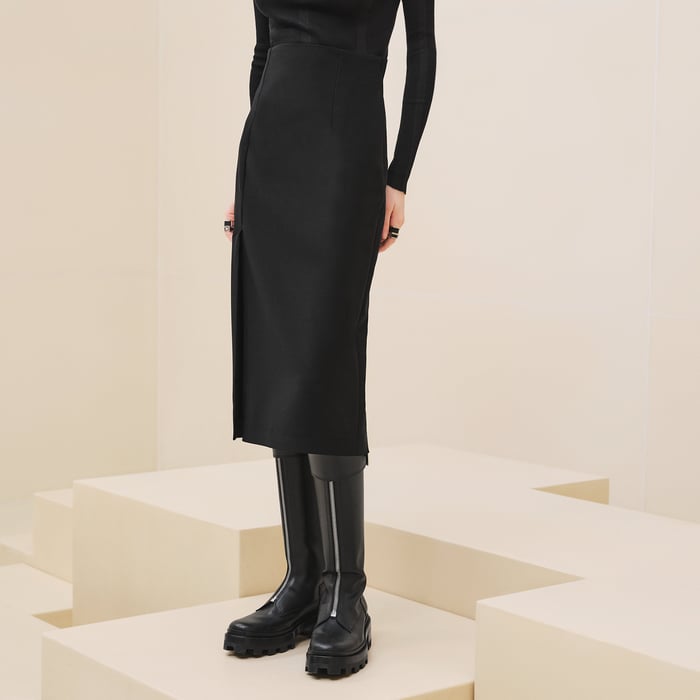 Noir High-waisted Pencil Skirt