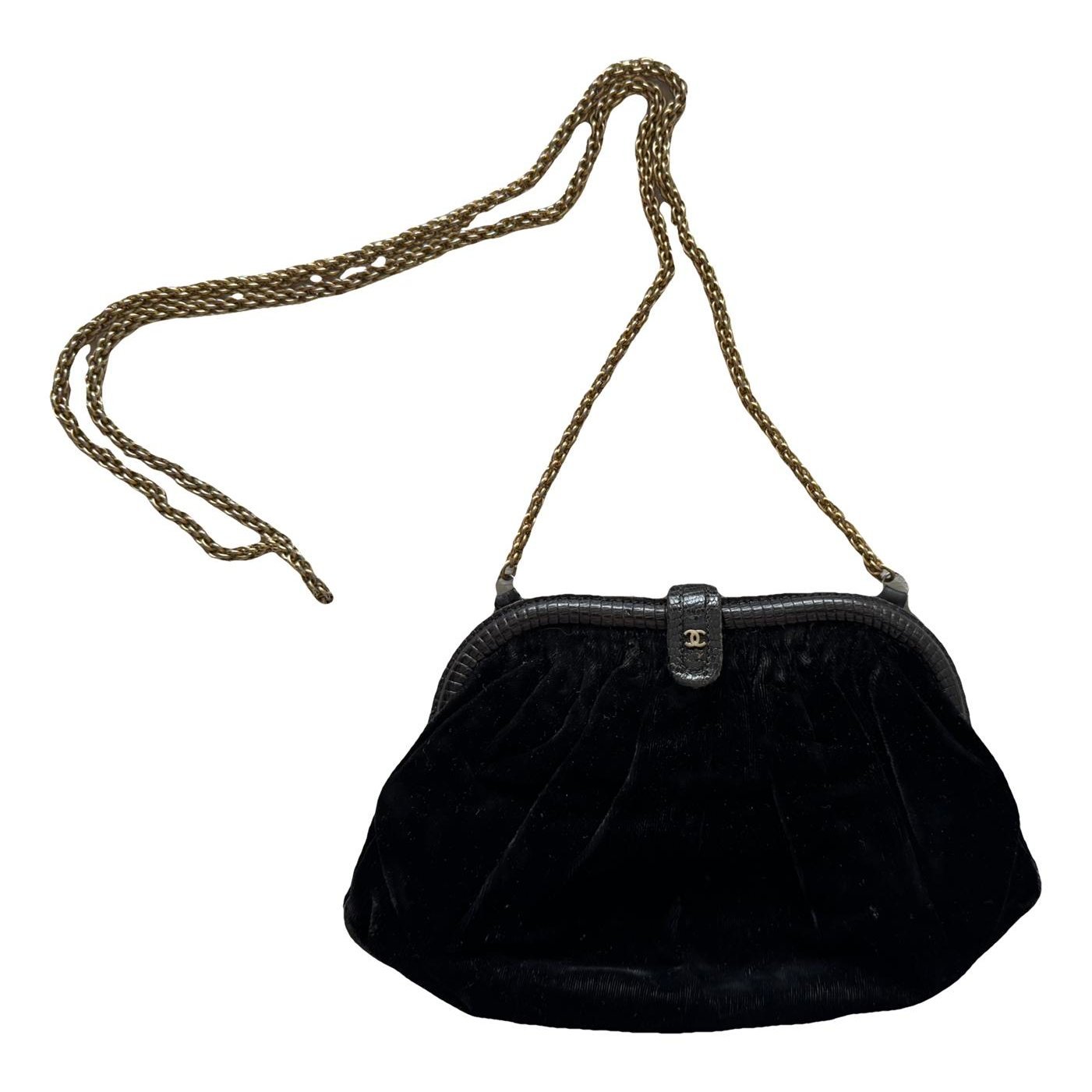 Velvet clutch bag