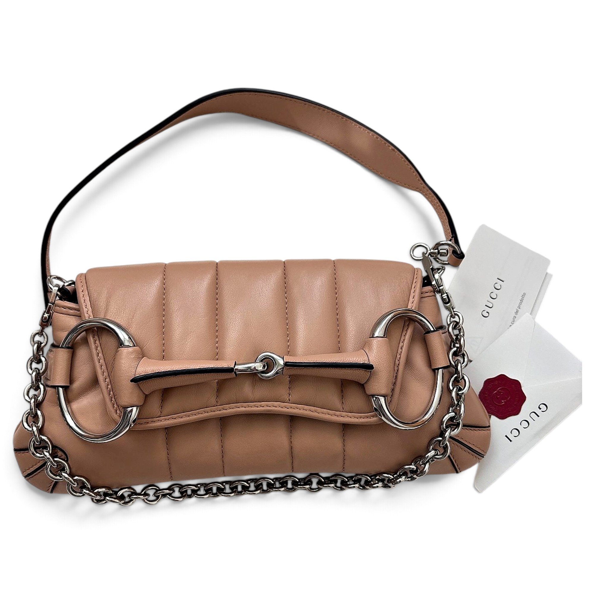 Horsebit Chain leather handbag