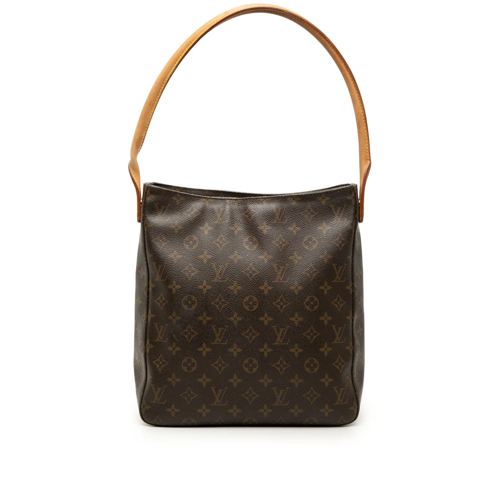 Looping leather handbag