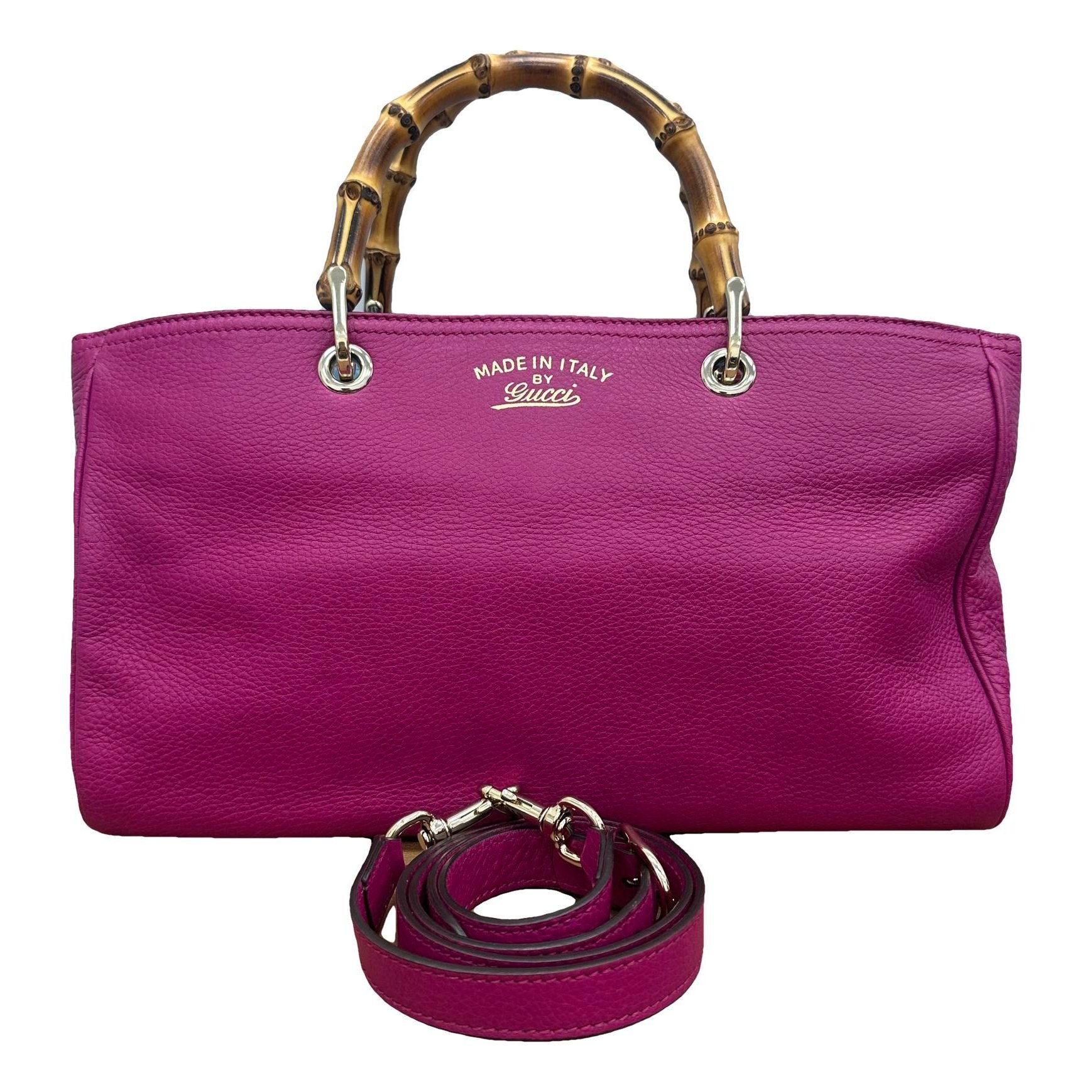 Bamboo Shopper leather handbag